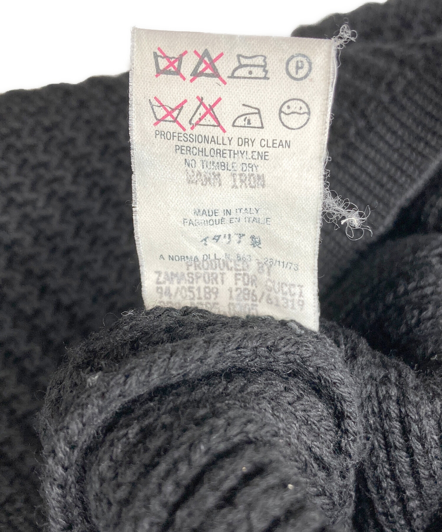 中古・古着通販】GUCCI (グッチ) ニット切替レザージャケット ブラック