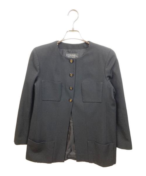 中古・古着通販】CHANEL (シャネル) ココボタン ノーカラージャケット