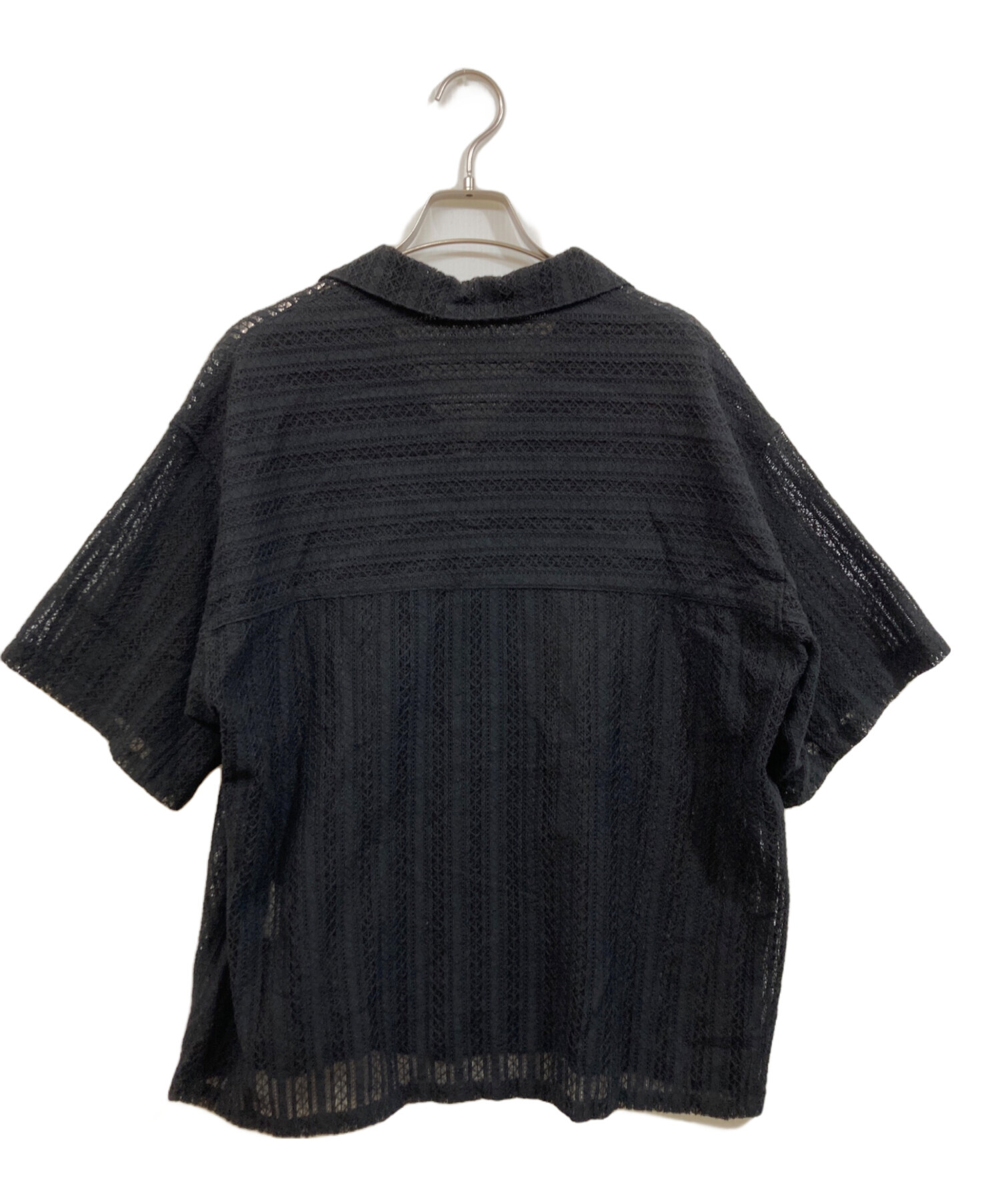 中古・古着通販】Jieda (ジエダ) LACE SHIRT S/S ブラック サイズ
