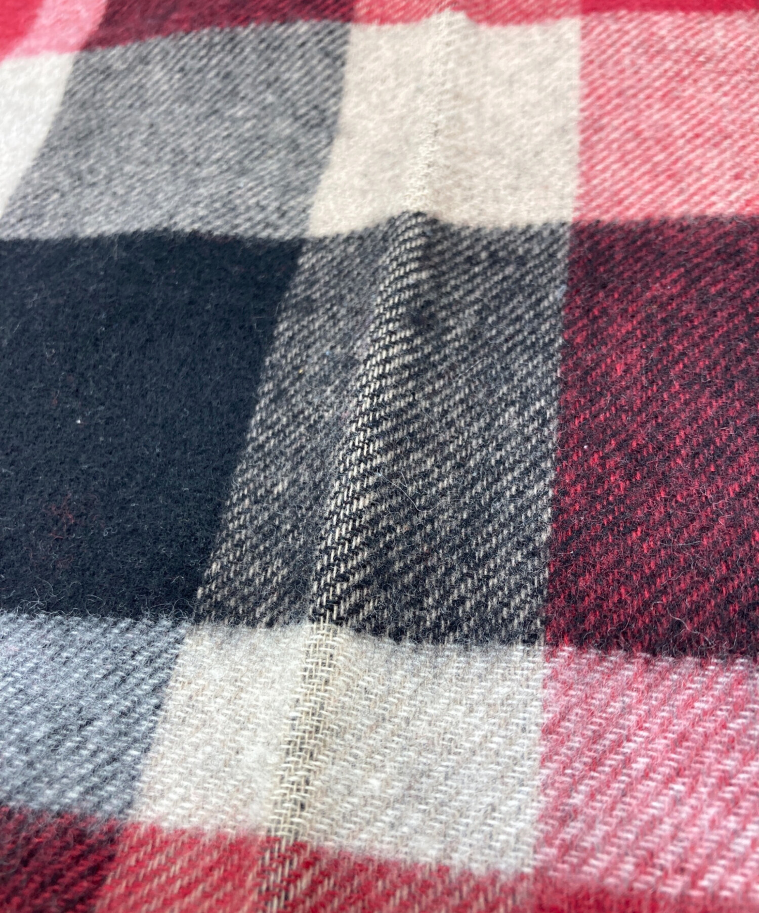 【未使用】ブラックレーベル チェック マフラー カシミヤ 100 レッド タグ付き・未使用品】 ブラックレーベル クレストブリッジ マフラー