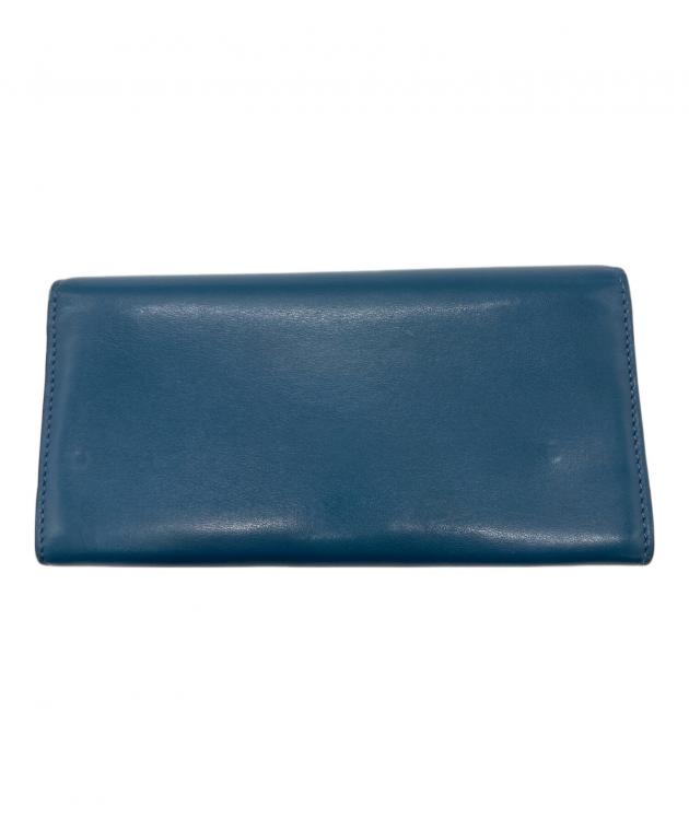 未使用品　箱付き　FENDI フェンディ　長財布　金具　ロゴグラム　ブルー 中古・古着通販】FENDI (フェンディ) 長財布 ブルー｜ブランド・古着