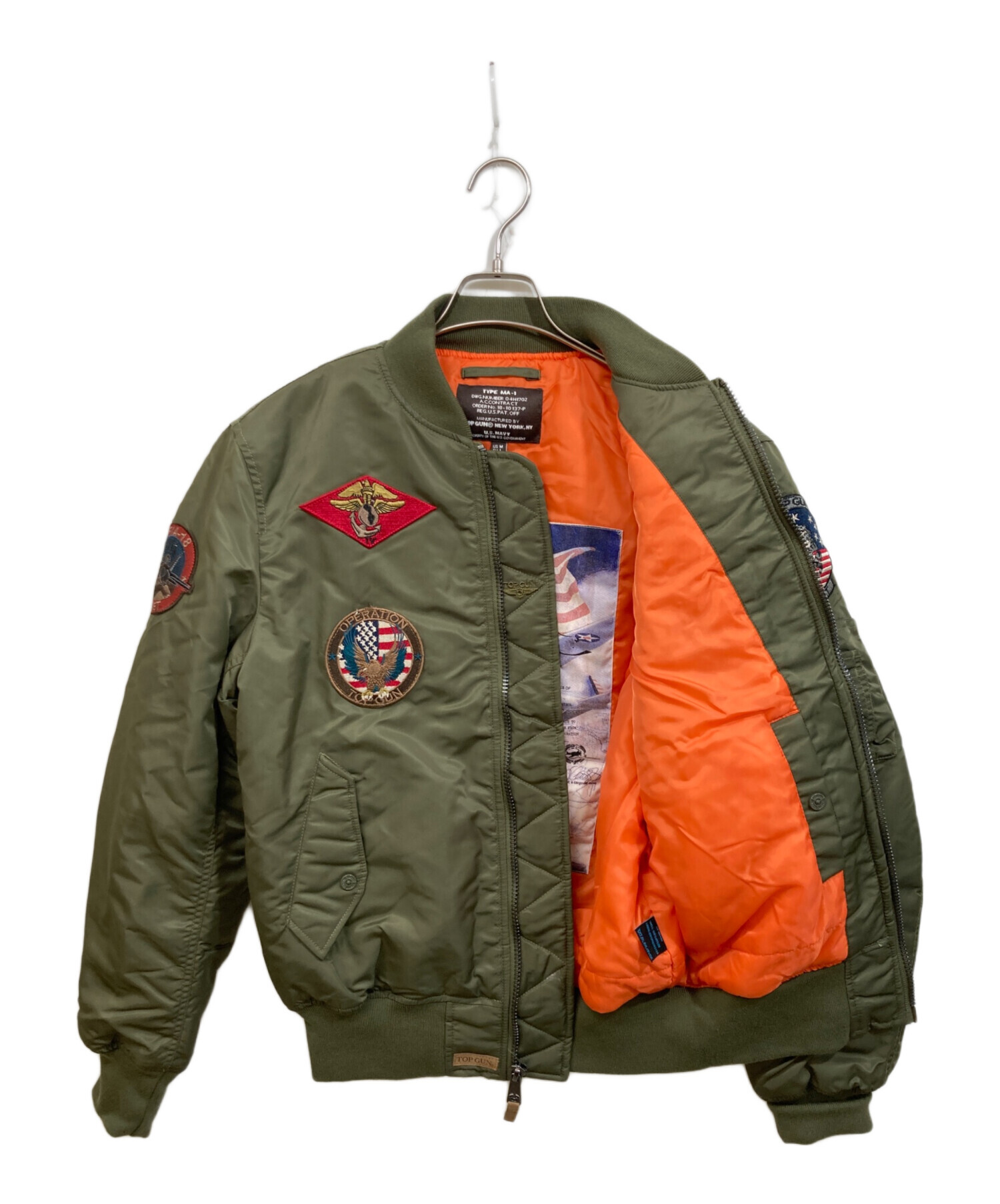 中古・古着通販】TOP GUN (トップガン) MA-1ジャケット オリーブ