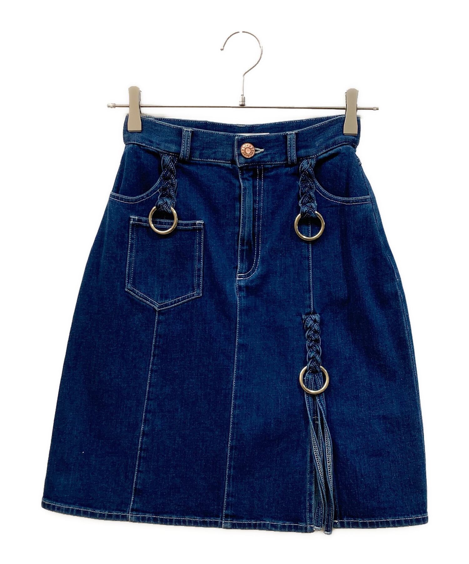 Chloé ライトブルーデニムスカート 中古・古着通販】SEE BY CHLOE (シーバイクロエ) デニムデザイン