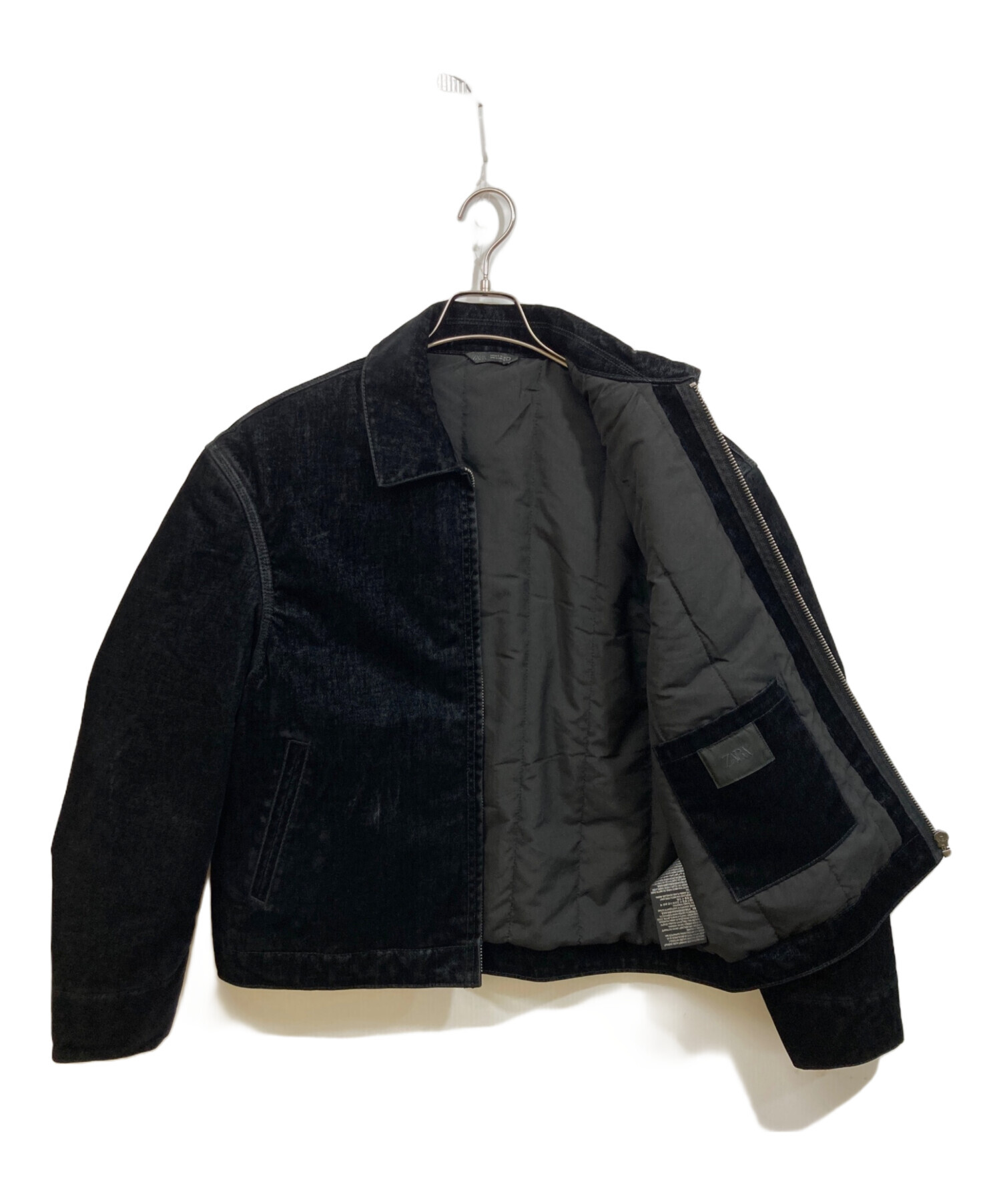 80s90s vintage UPSTART ベロアブルゾン ウール混 黒　古着 80s90s vintage UPSTART ベロアブルゾン ウール混 黒 古着