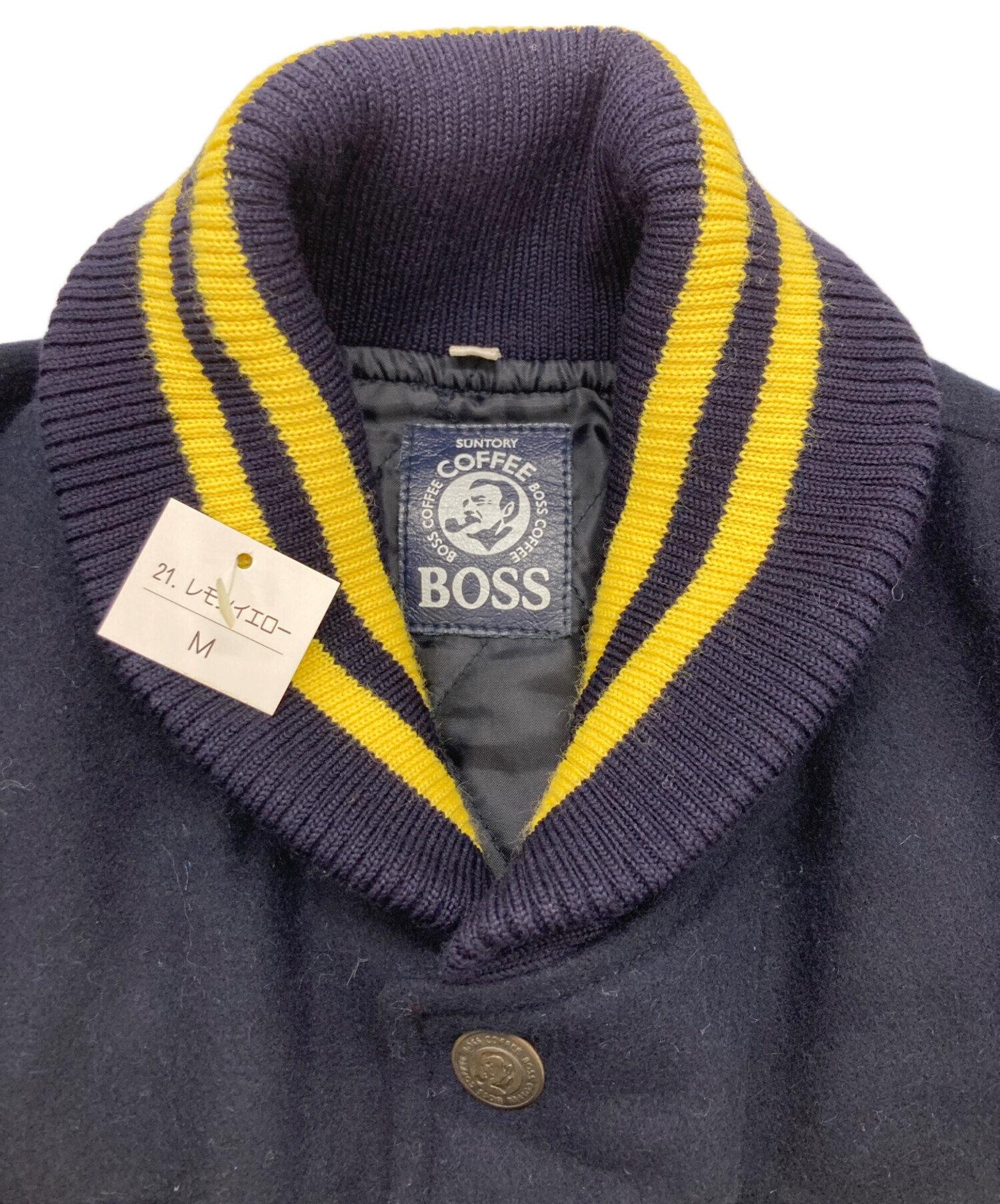 SUNTORY BOSS スタジャン 中古・古着通販】SUNTORY BOSS (サントリーボス) スタジャン イエロー