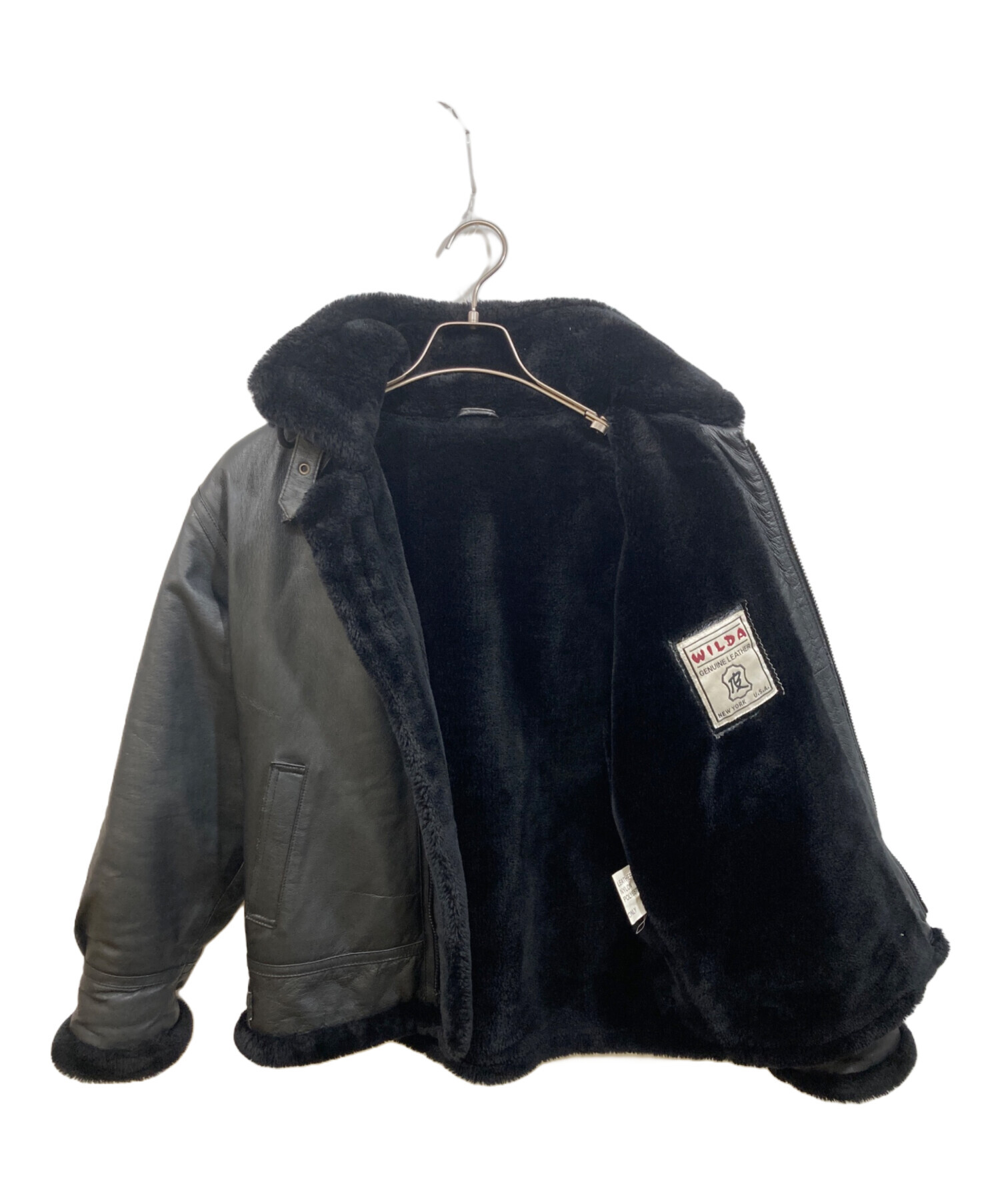 中古・古着通販】wilda (ウィルダ) レザージャケット ブラック サイズ