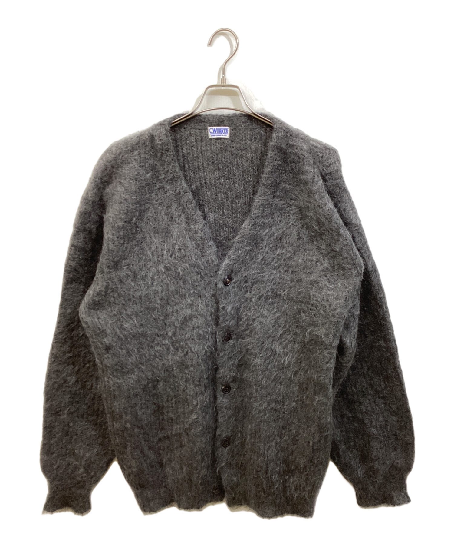 中古・古着通販】C.WORKER (シーワークス) モヘアカーディガン グレー