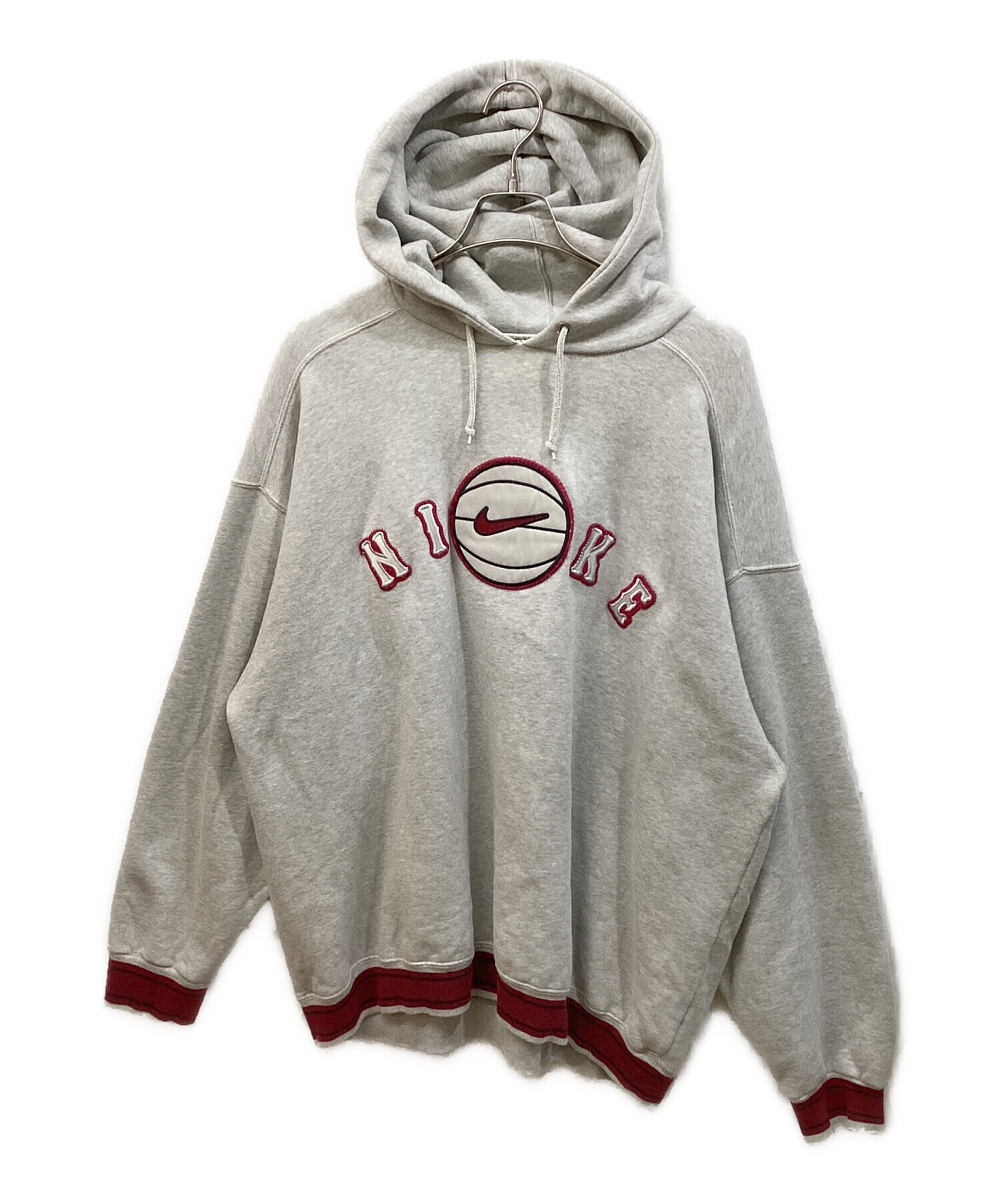 中古・古着通販】NIKE (ナイキ) ロゴプルオーバーパーカー グレー