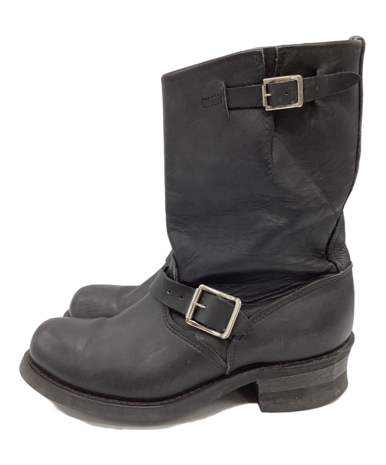 FRYE ブラック エンジニアブーツ 中古・古着通販】FRYE (フライ) エンジニアブーツ ブラック サイズ:8