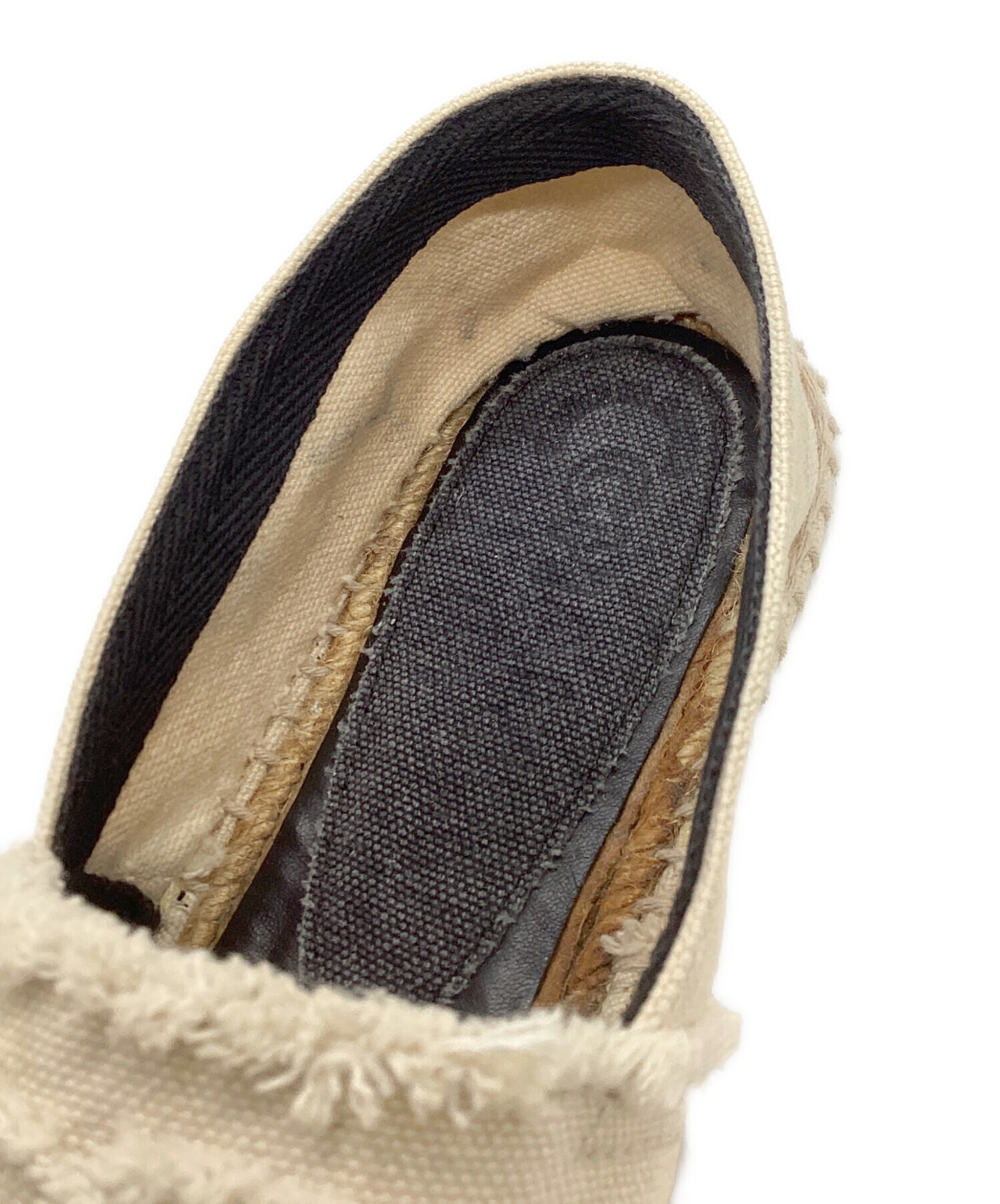 ☆シャネル　エスパドリーユ　40/27cm☆ 中古・古着通販】CHANEL (シャネル) エスパドリーユ アイボリー サイズ