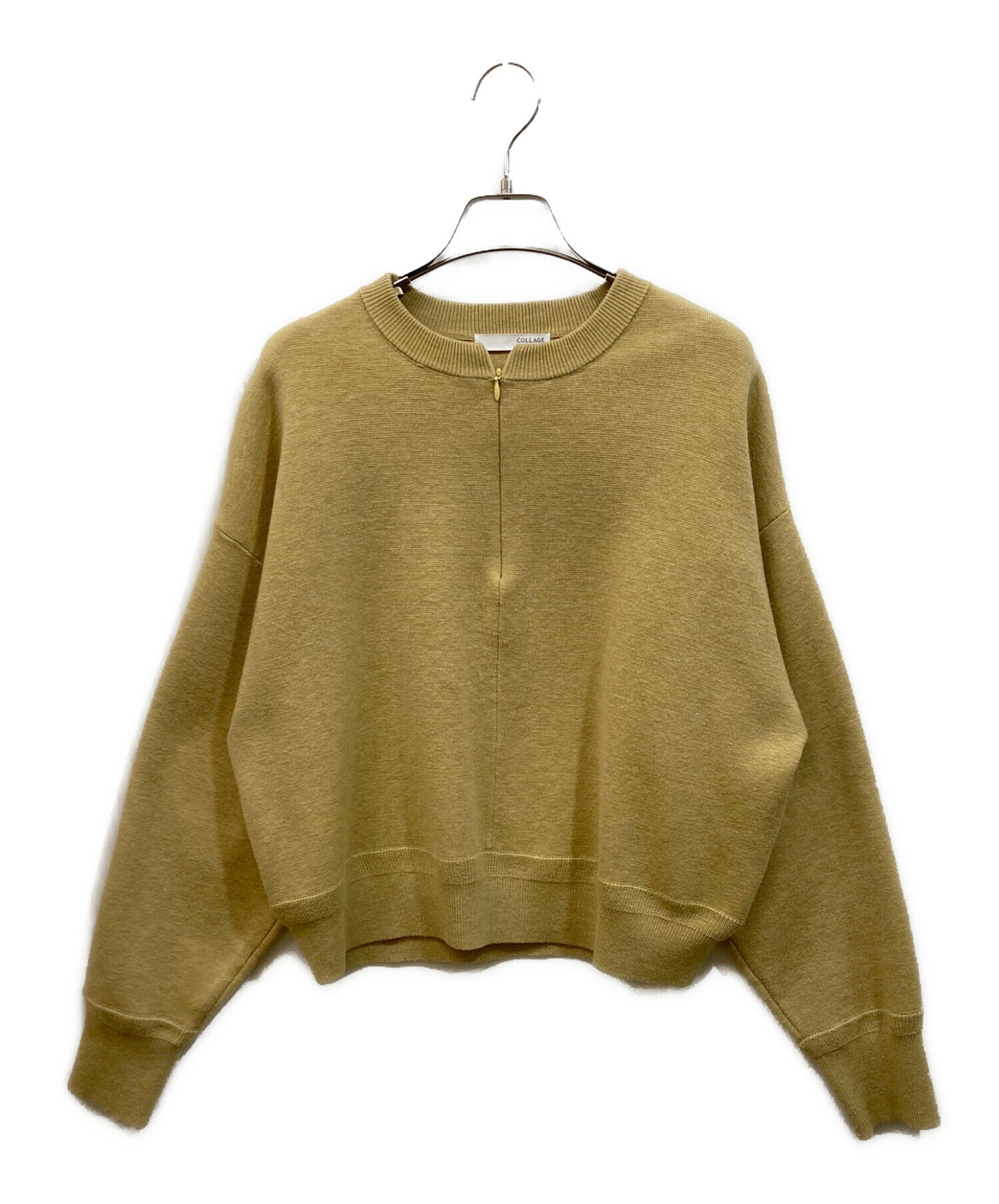 【未使用・人気】　コラージュガリャルダガランテ　ジップスウェットライクニット COLLAGE GALLARDAGALANTE（コラージュ ガリャルダガランテ） ニット