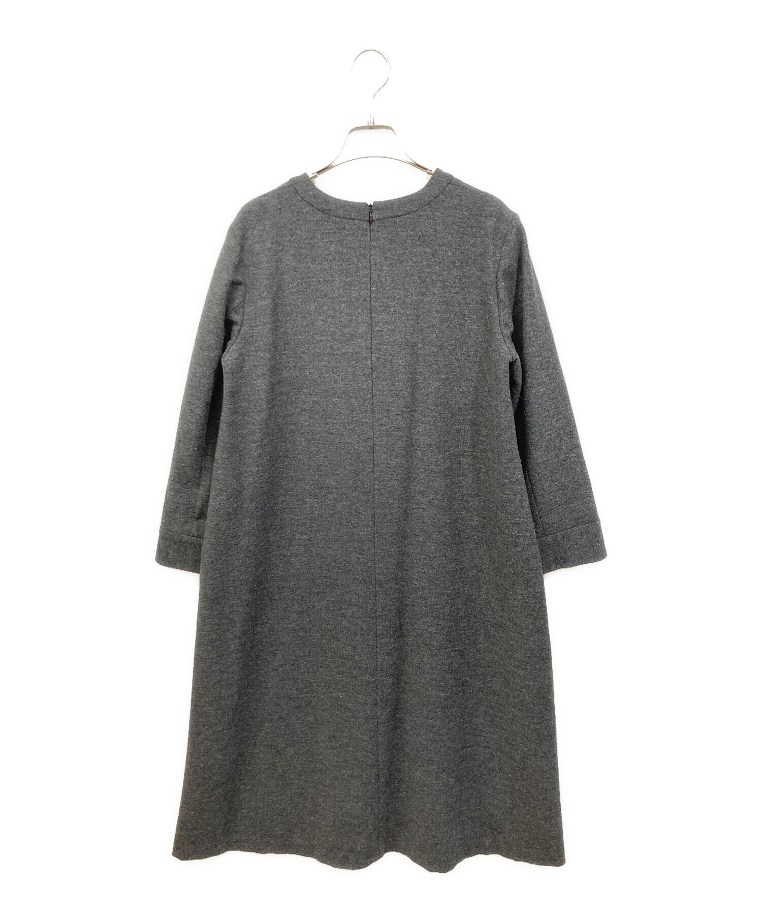中古・古着通販】UNITED (ユナイテッド) ツィード Vネック ワンピース 中古・古着通販】UNITED (ユナイテッド) ツィード Vネック ワンピース