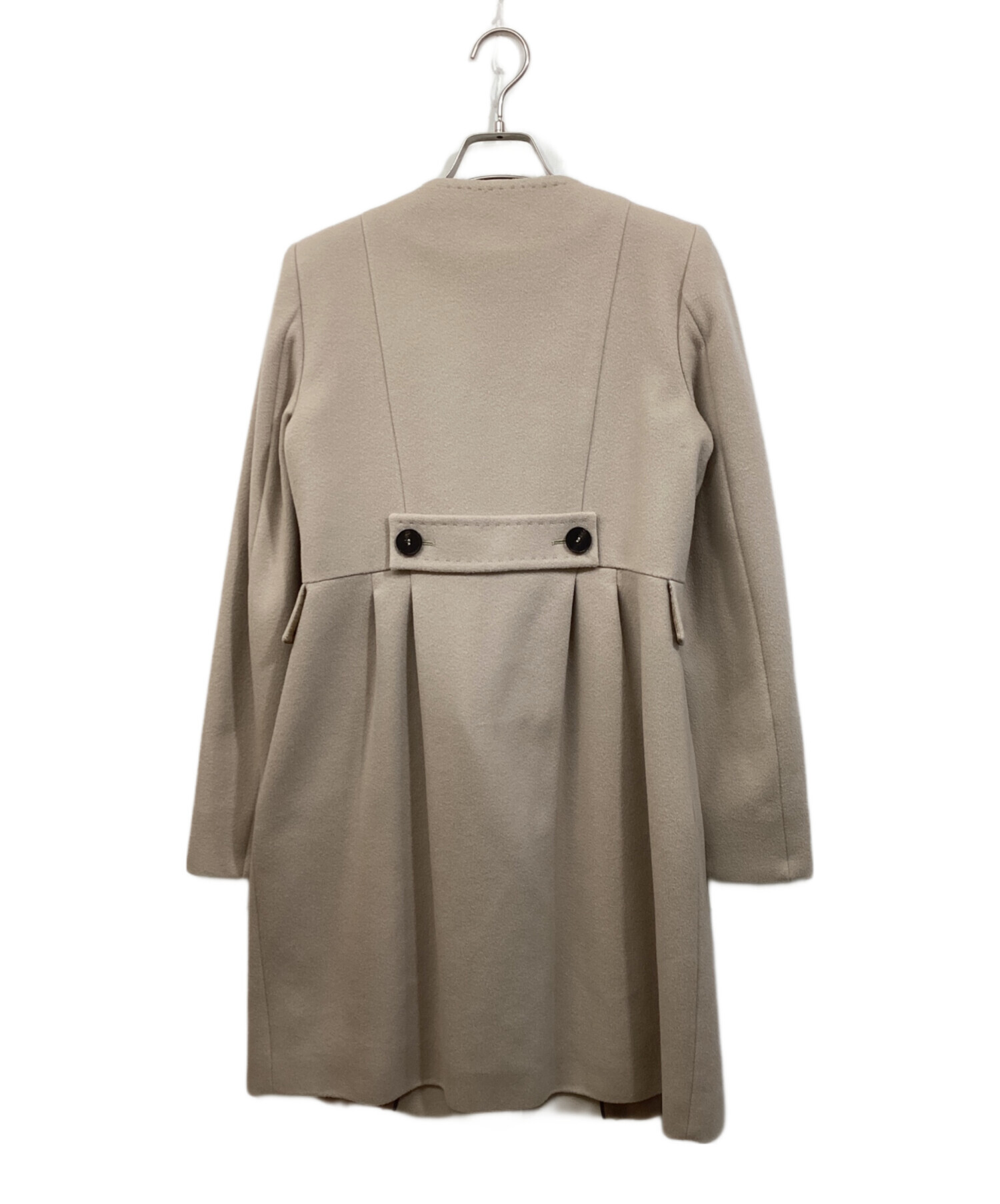 中古・古着通販】MARELLA (マレーラ) ノーカラーコート ベージュ