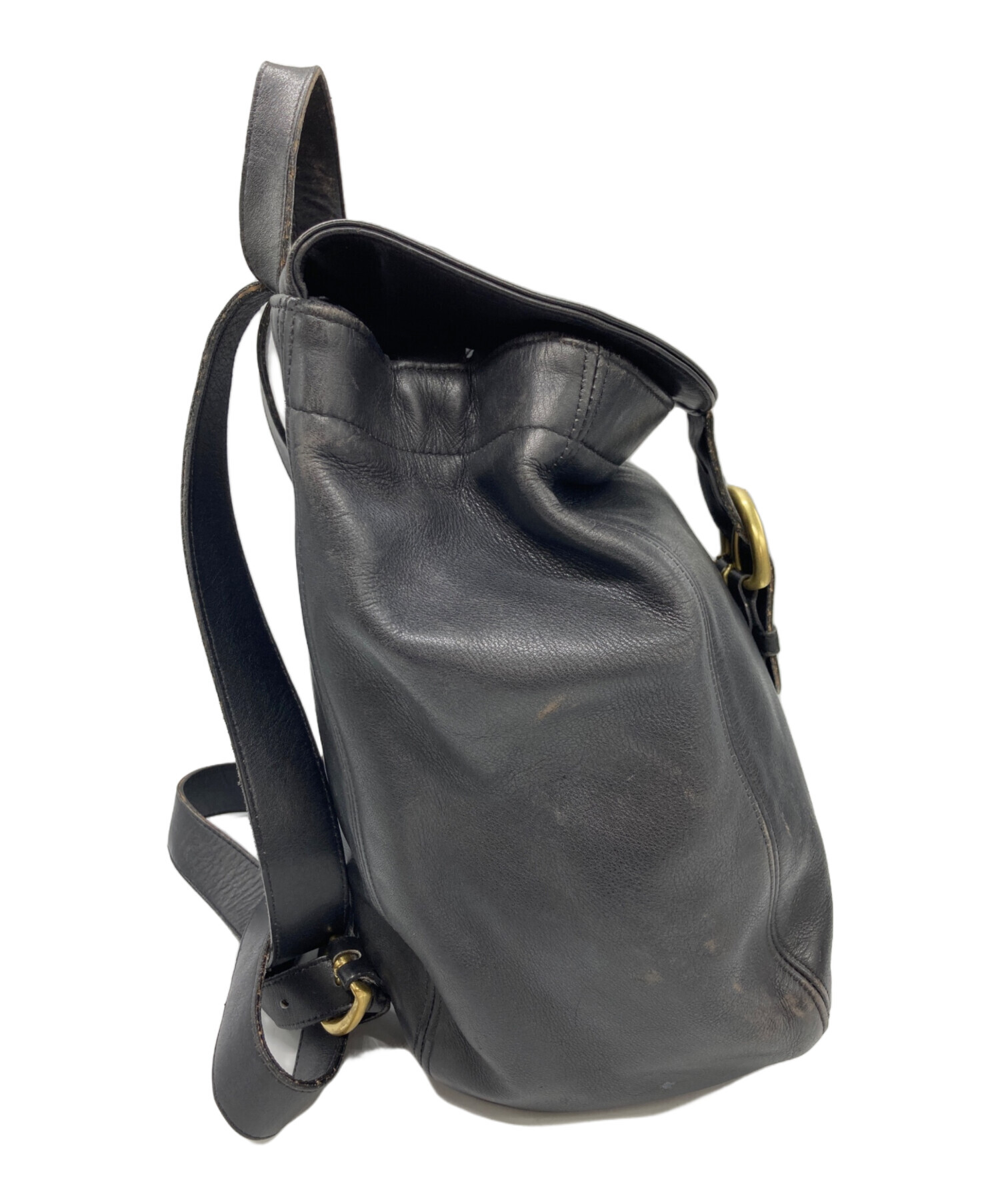 中古・古着通販】COACH (コーチ) レザーリュック ブラック｜ブランド 
