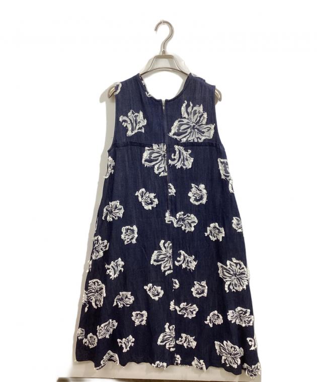 中古・古着通販】AMERI (アメリ) FLOWER CUT JACQUARD DENIM DRESS 