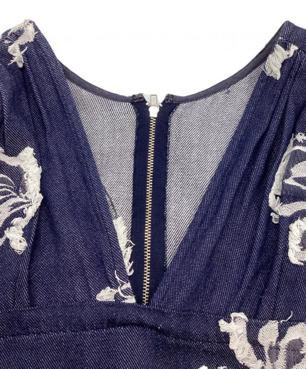 中古・古着通販】AMERI (アメリ) FLOWER CUT JACQUARD DENIM DRESS