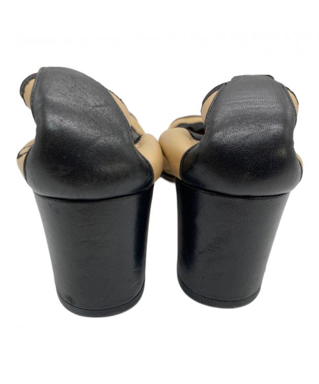 中古・古着通販】CHANEL (シャネル) ココマークバイカラーヒール