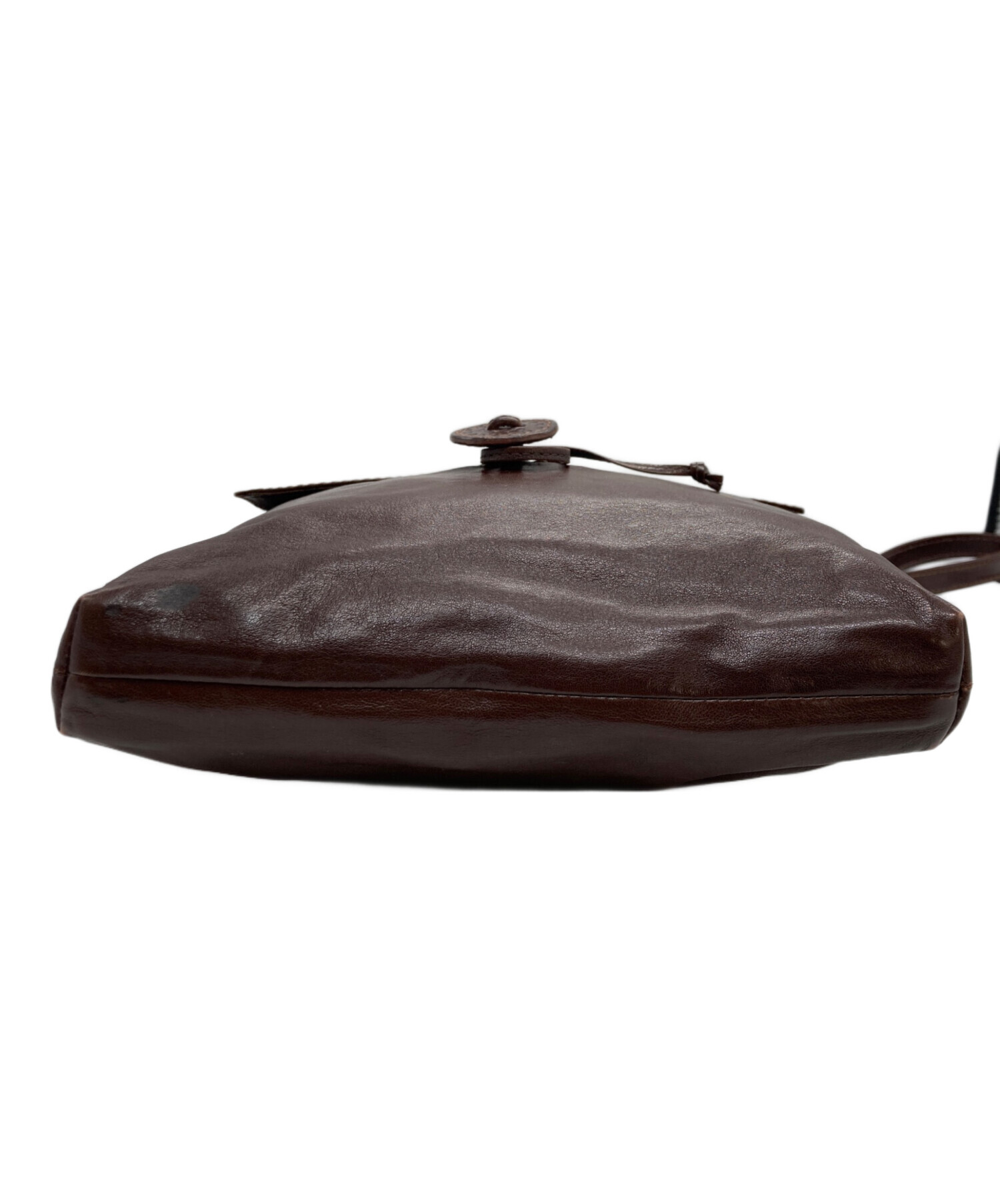 中古・古着通販】genten (ゲンテン) レザーショルダーバッグ ブラウン