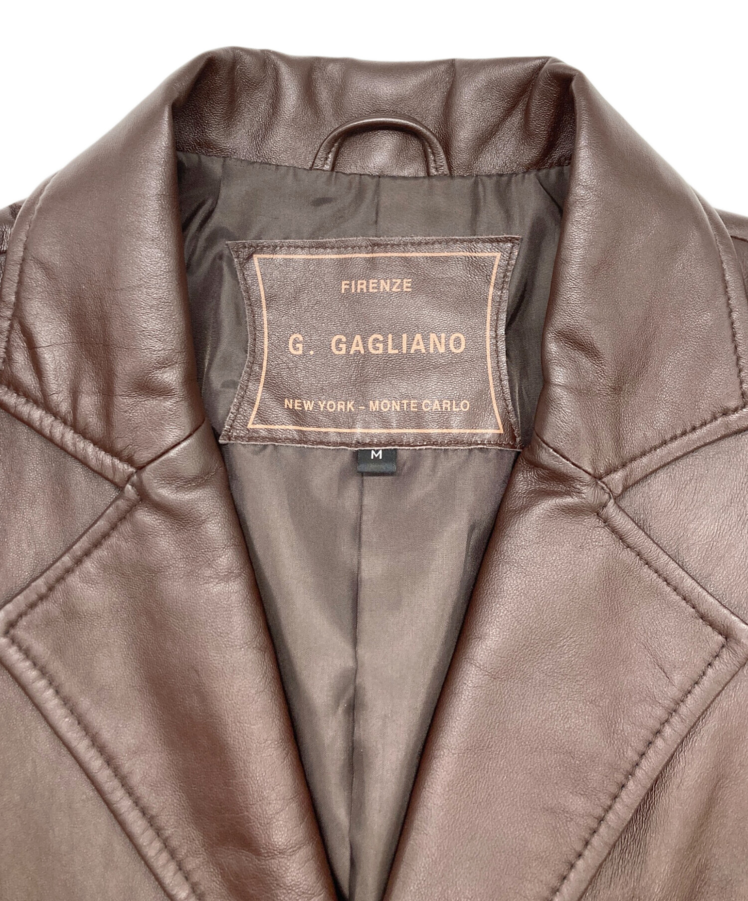 中古・古着通販】G.GAGLIANO (ジー・ガリアーノ) レザージャケット