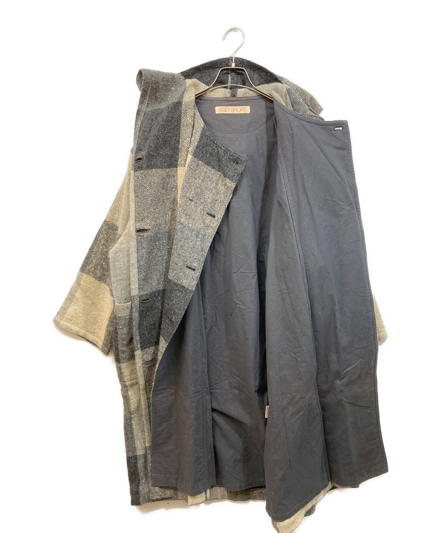 ダッフルコート イッセイミヤケ ベージュ サイズ9 キルティング 古着