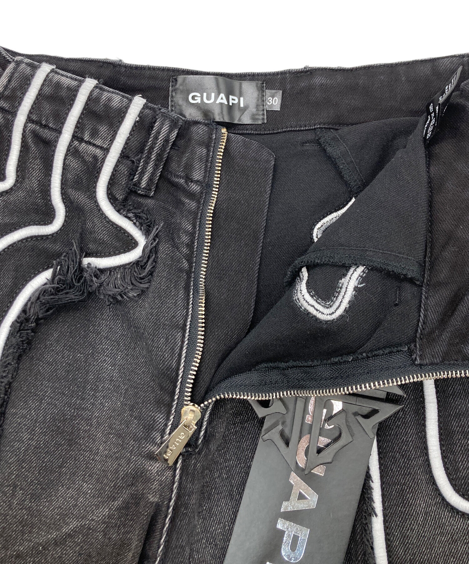 中古・古着通販】GUAPI (グアピ) IronGreyMeteorDenim ブラック サイズ
