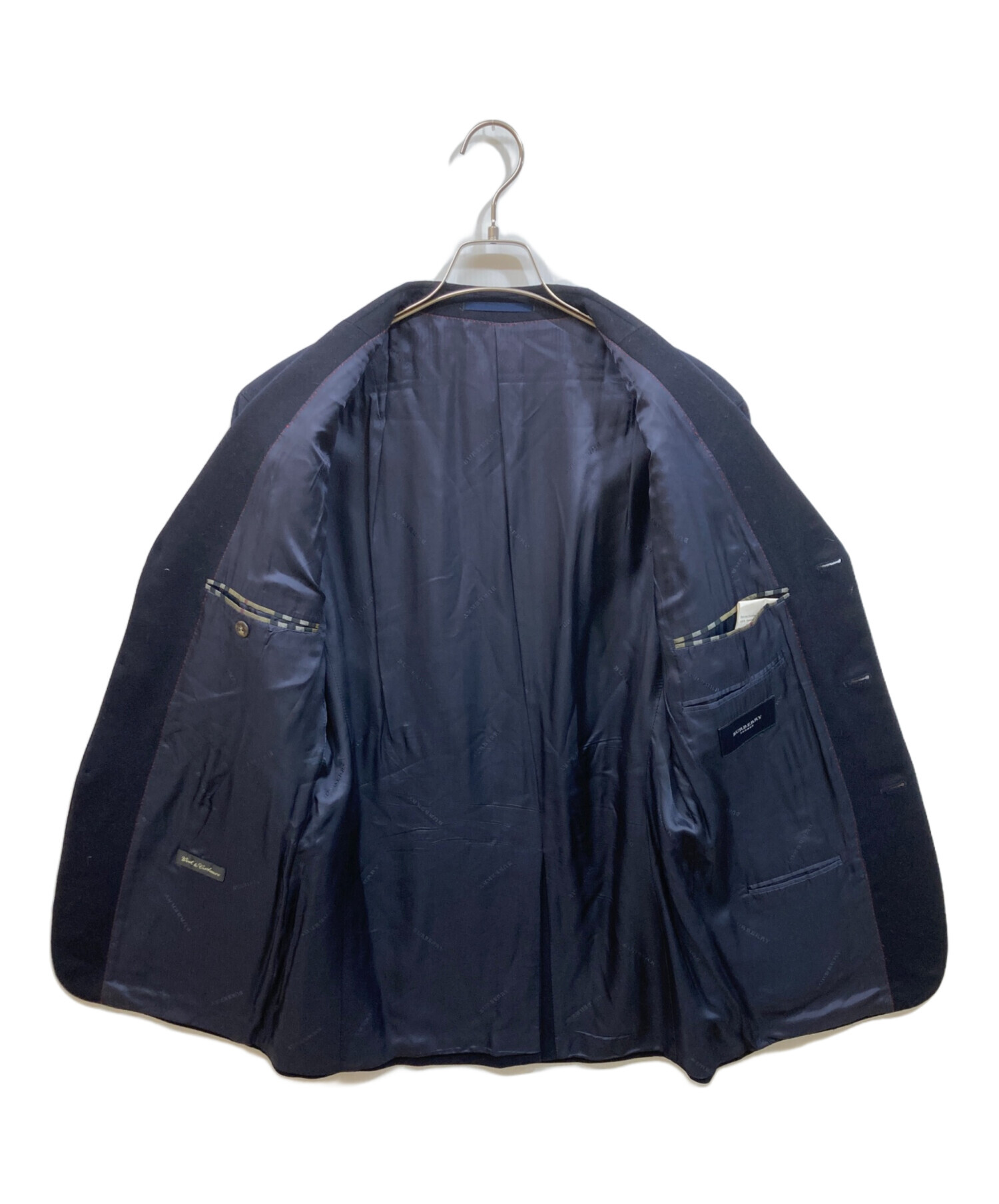 Burberry london テーラードジャケット　カシミヤ100% ネイビー 中古・古着通販】BURBERRY LONDON (バーバリーロンドン) ウール