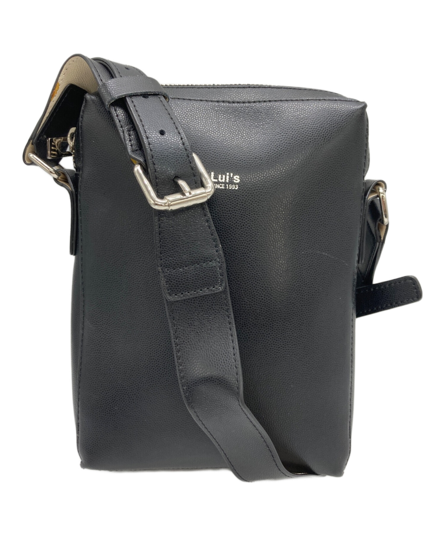 中古・古着通販】Lui's (ルイス) スプリットレザーポーチ ブラック