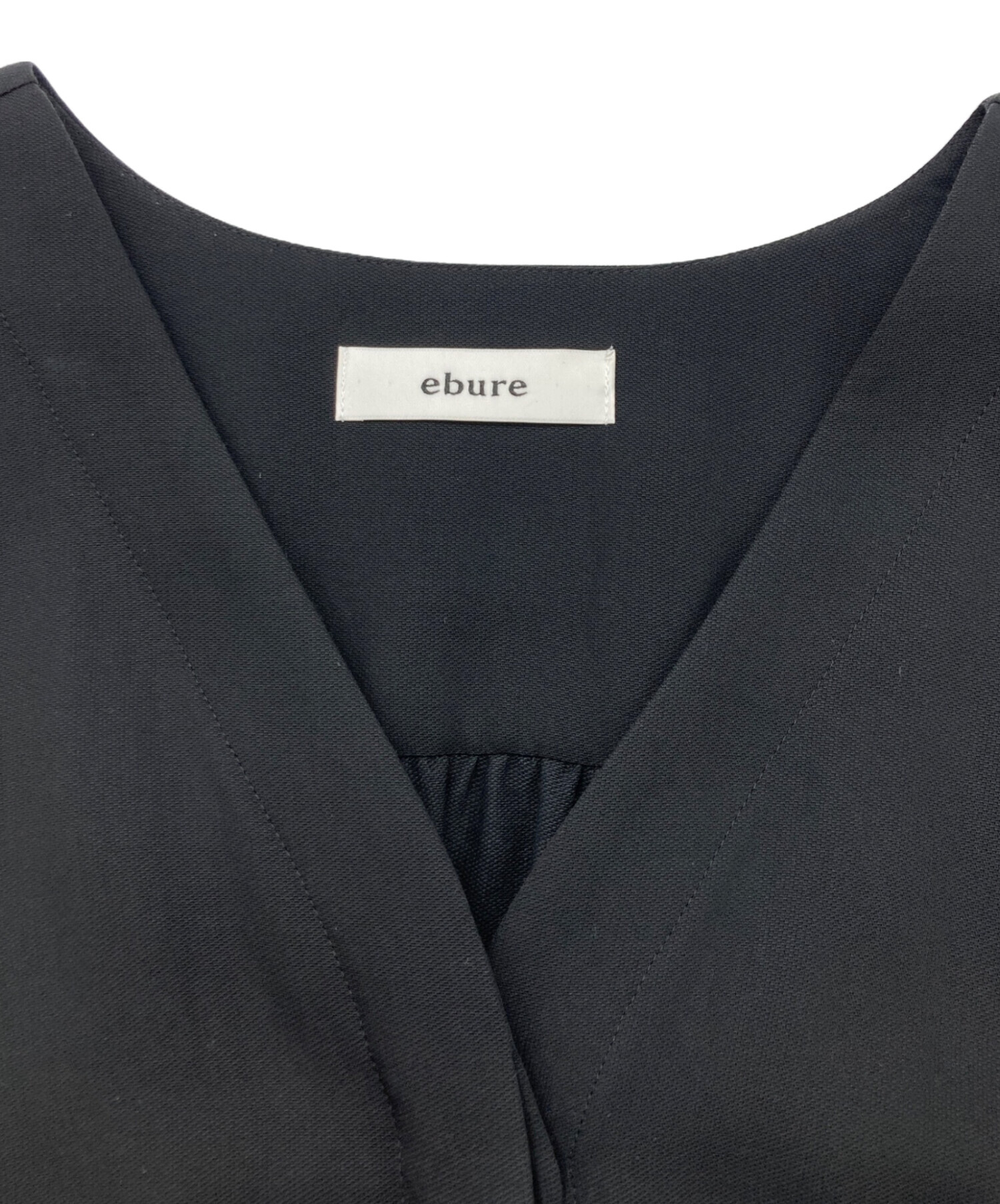 中古・古着通販】ebure (エブール) シャツワンピース ブラック サイズ