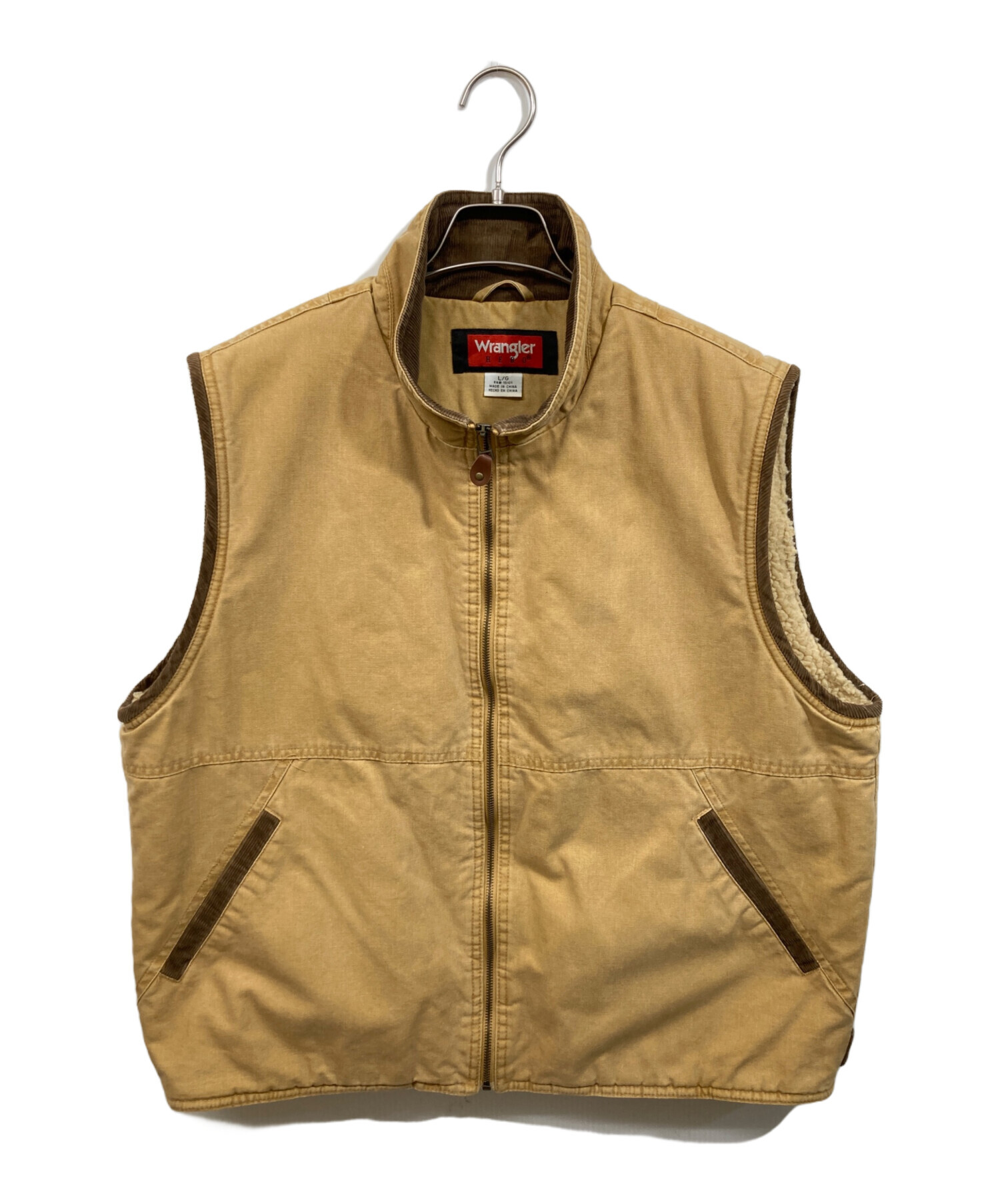 中古・古着通販】Wrangler (ラングラー) ダックベスト ベージュ サイズ