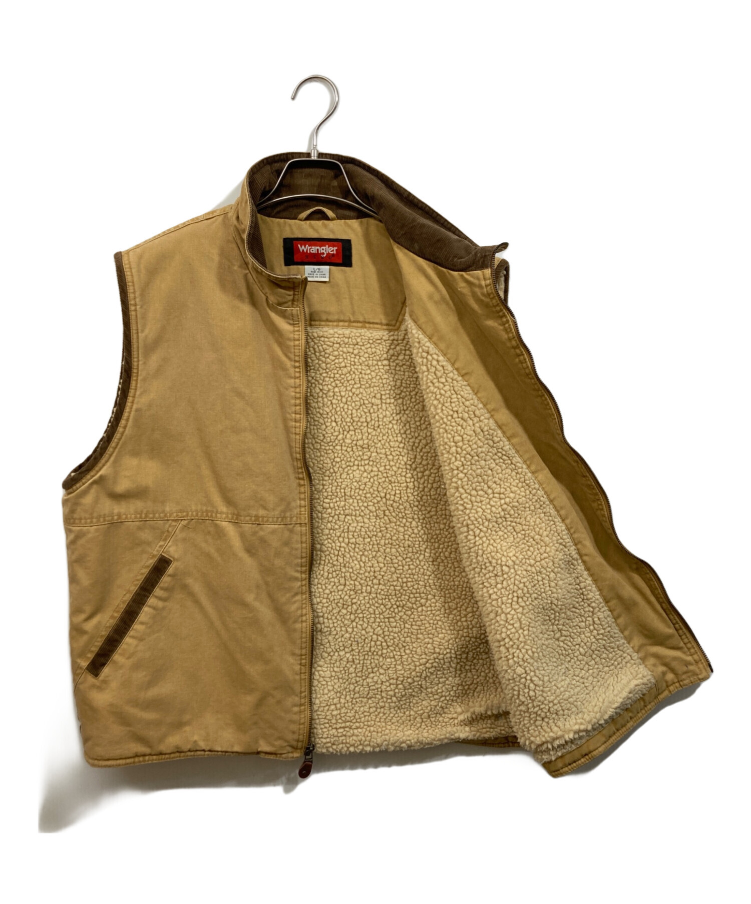 中古・古着通販】Wrangler (ラングラー) ダックベスト ベージュ サイズ