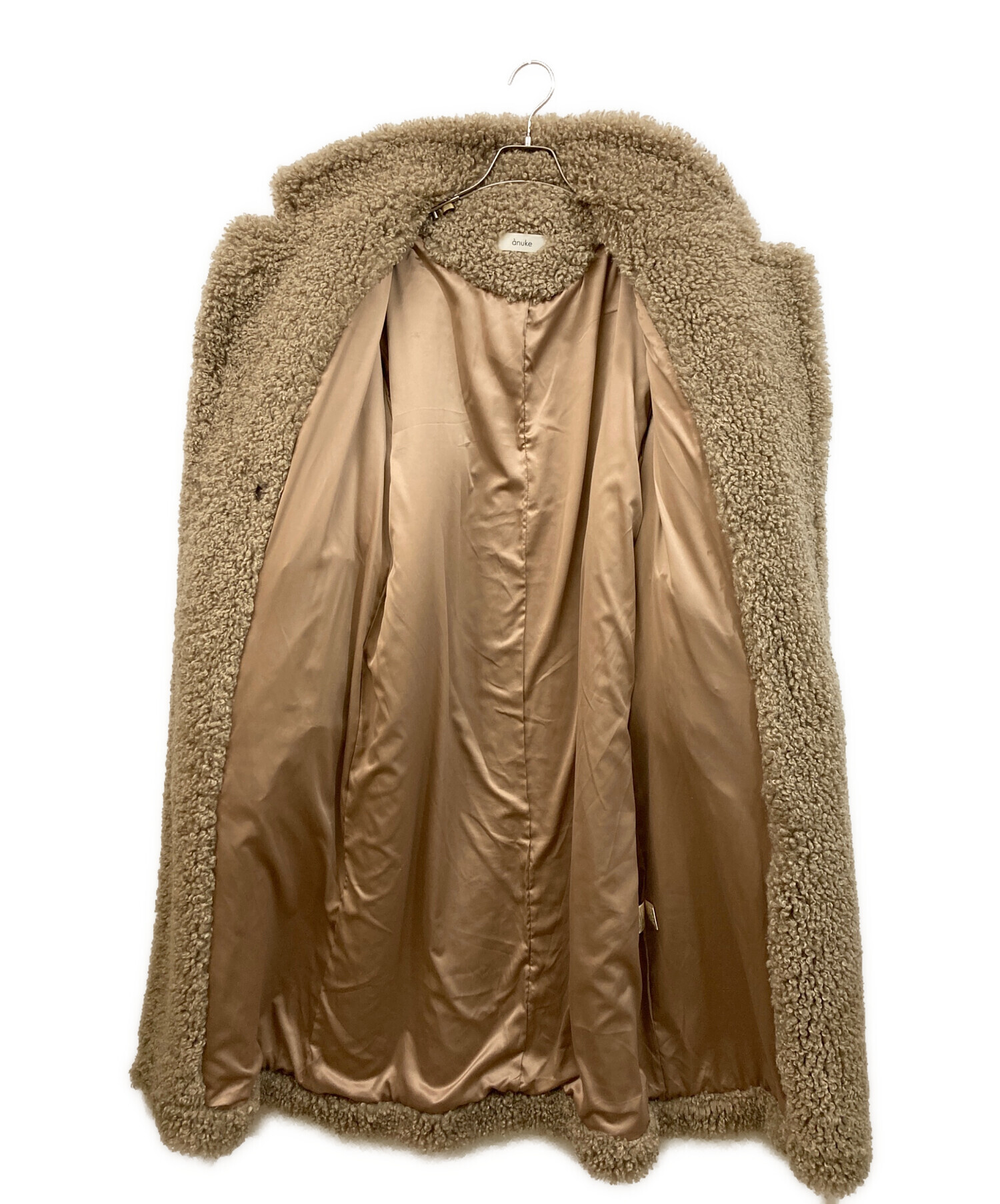 中古・古着通販】anuke (アンヌーク) Ecofur Over Coat /エコファー