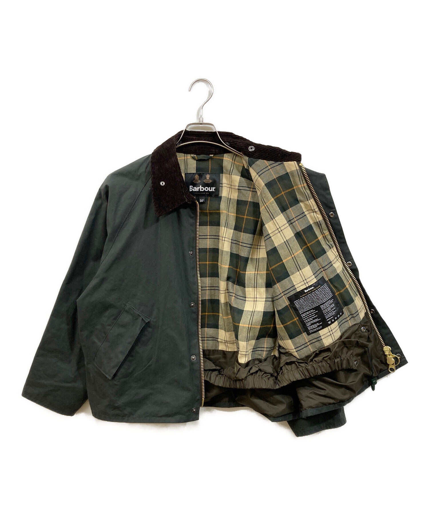 Barbour オリーブ　 ＯＳジャケット　サイズ34 中古・古着通販】Barbour (バブアー) トランスポート ワックス