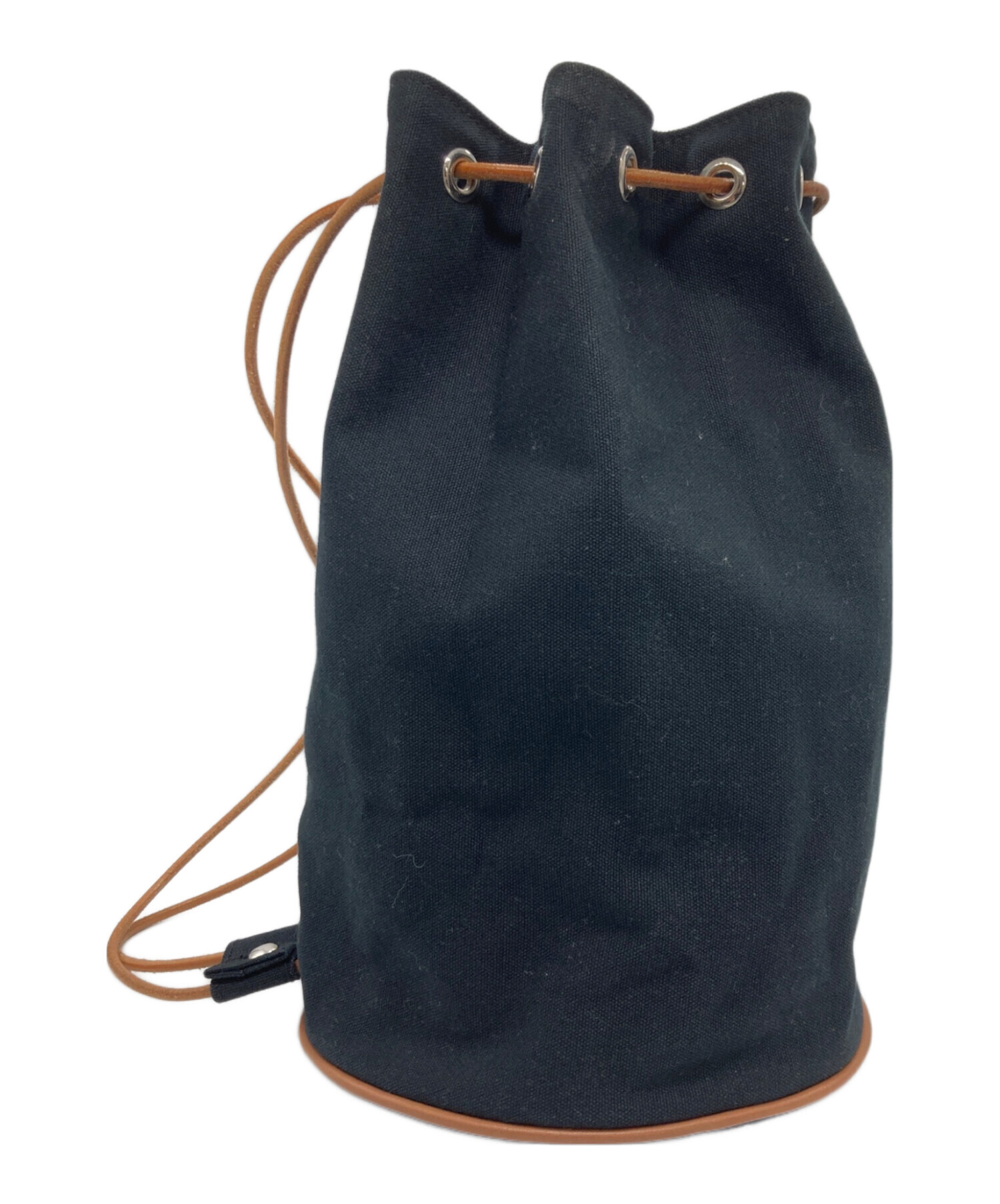 中古・古着通販】HERMES (エルメス) 巾着バッグ ブラック｜ブランド 