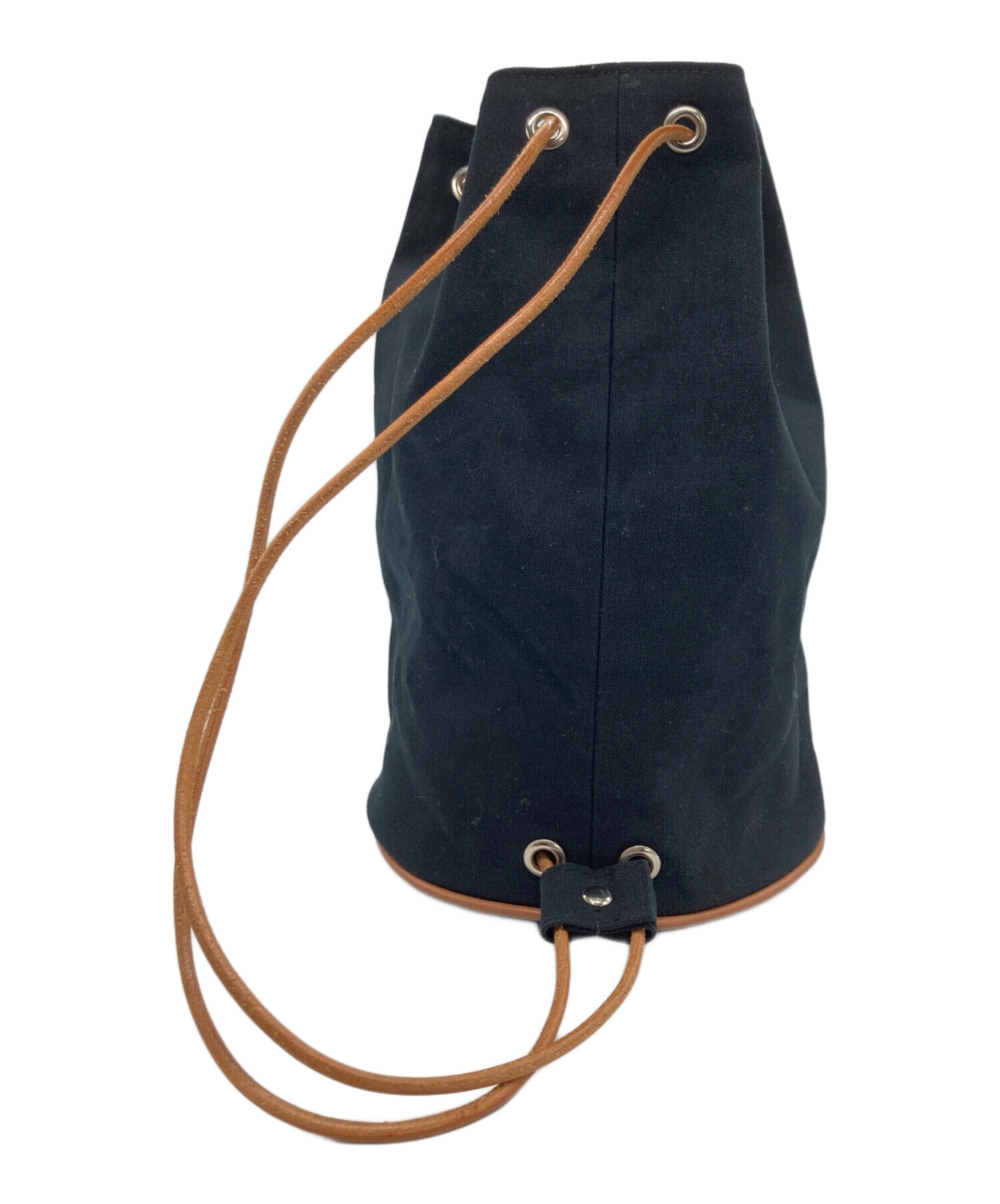 中古・古着通販】HERMES (エルメス) 巾着バッグ ブラック｜ブランド