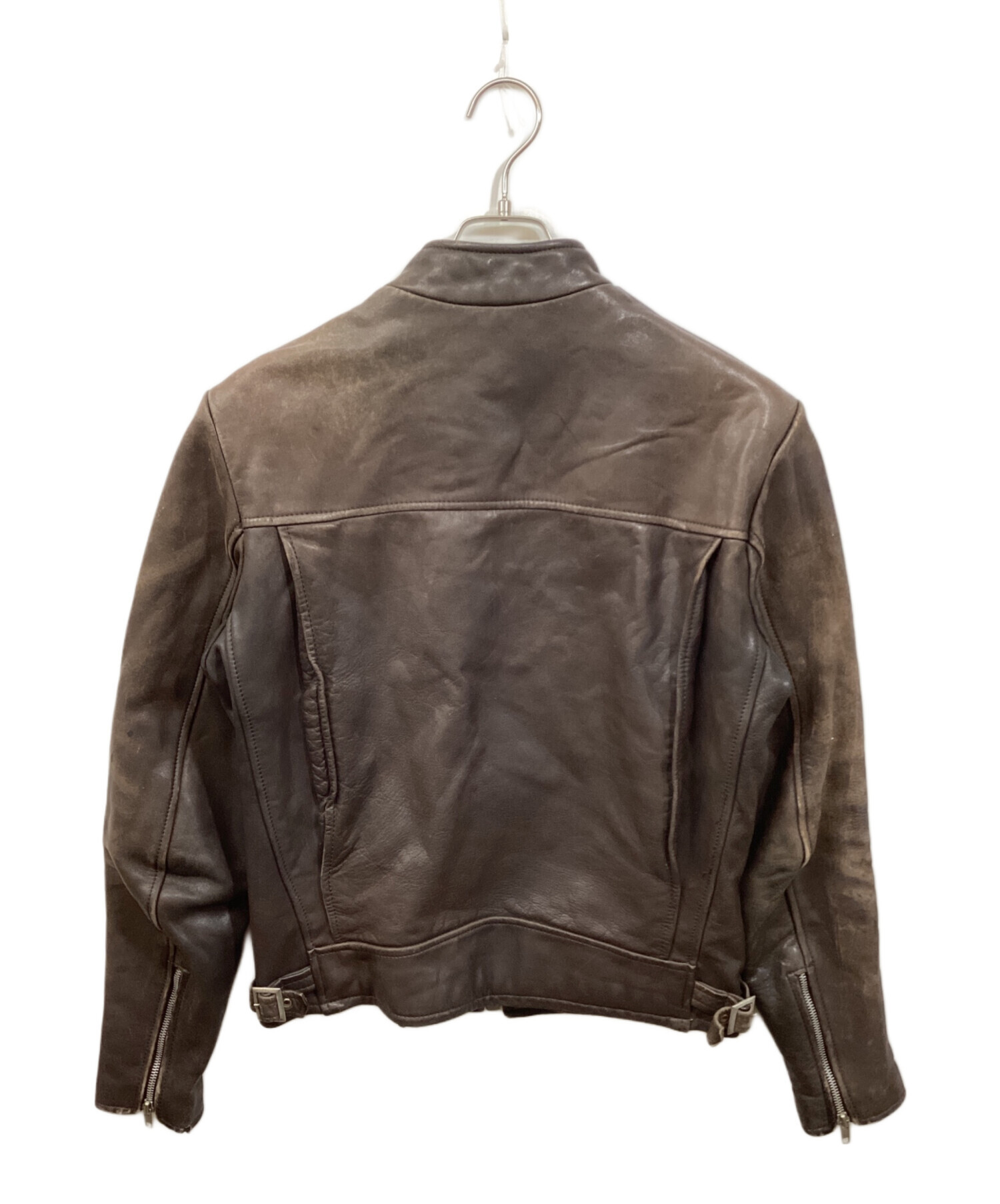 90s Rossano レザージャケット ライダース ボアライナー付 古着 中古・古着通販】rossano (ロッサーノ) 古着レザージャケット ブラウン