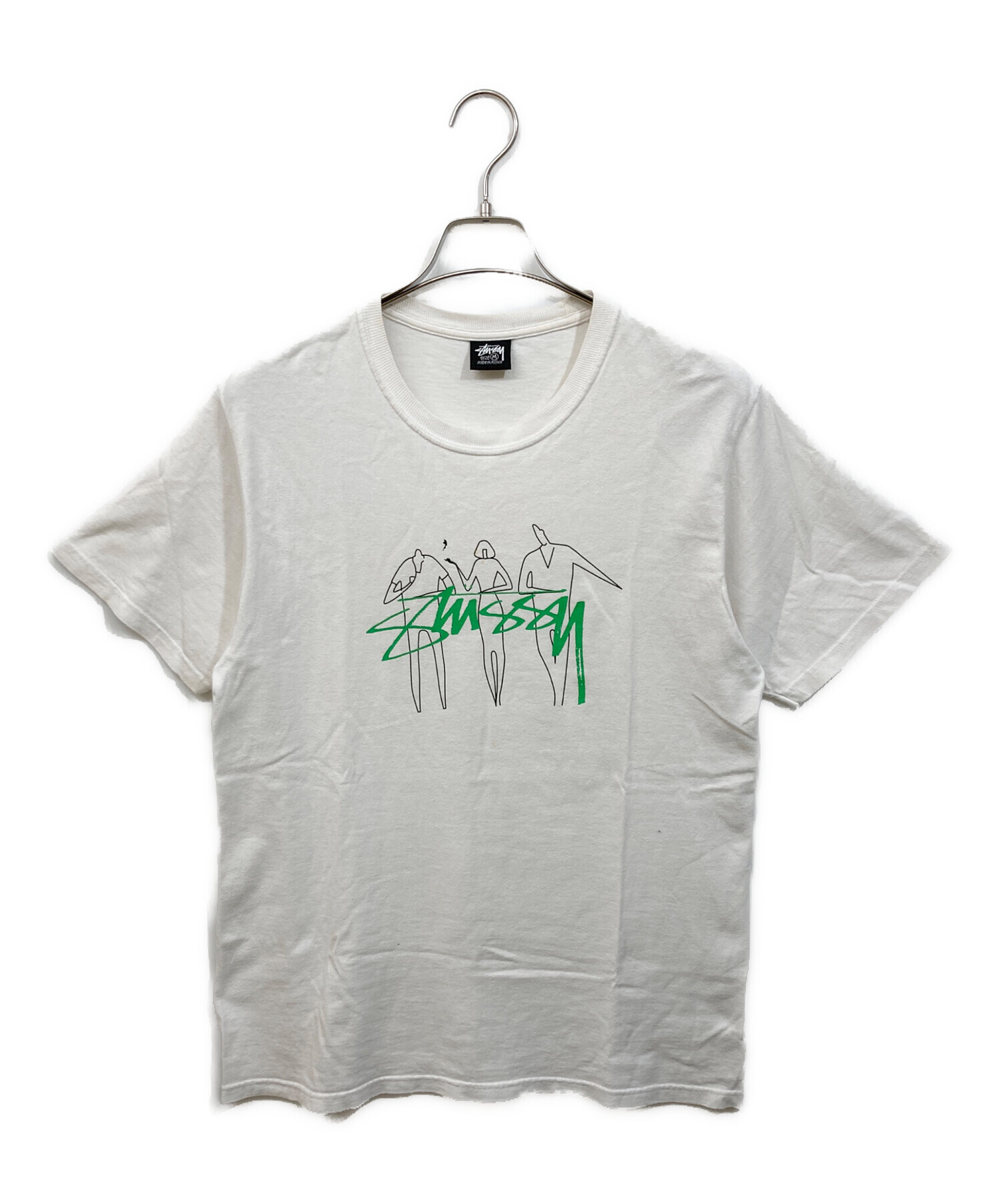 Stussy ロゴプリント Tシャツ M ホワイト 中古・古着通販】stussy (ステューシー) プリントTシャツ ホワイト