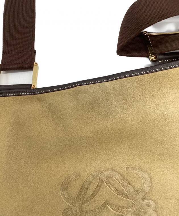 中古・古着通販】LOEWE (ロエベ) アナグラムスエードショルダーバッグ