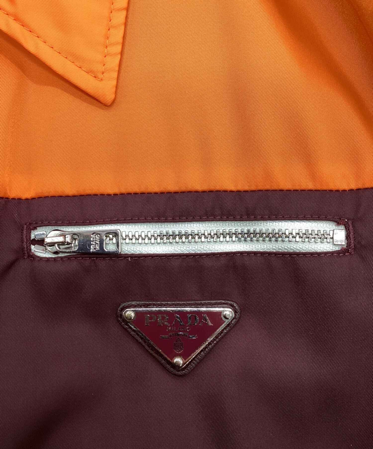 中古・古着通販】PRADA (プラダ) トライアングルロゴナイロンジップ