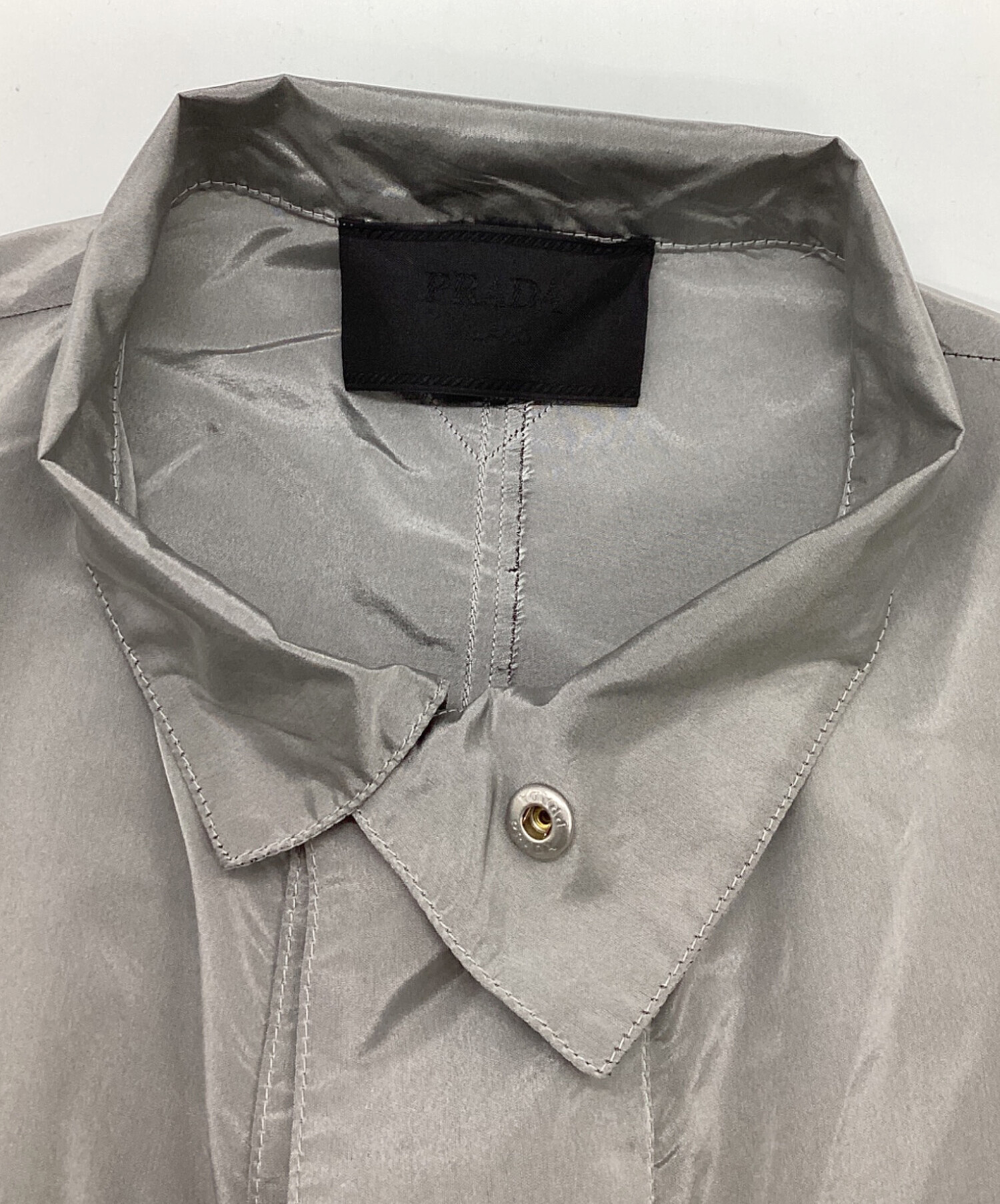 中古・古着通販】PRADA (プラダ) バックプリント シルクジャンプスーツ