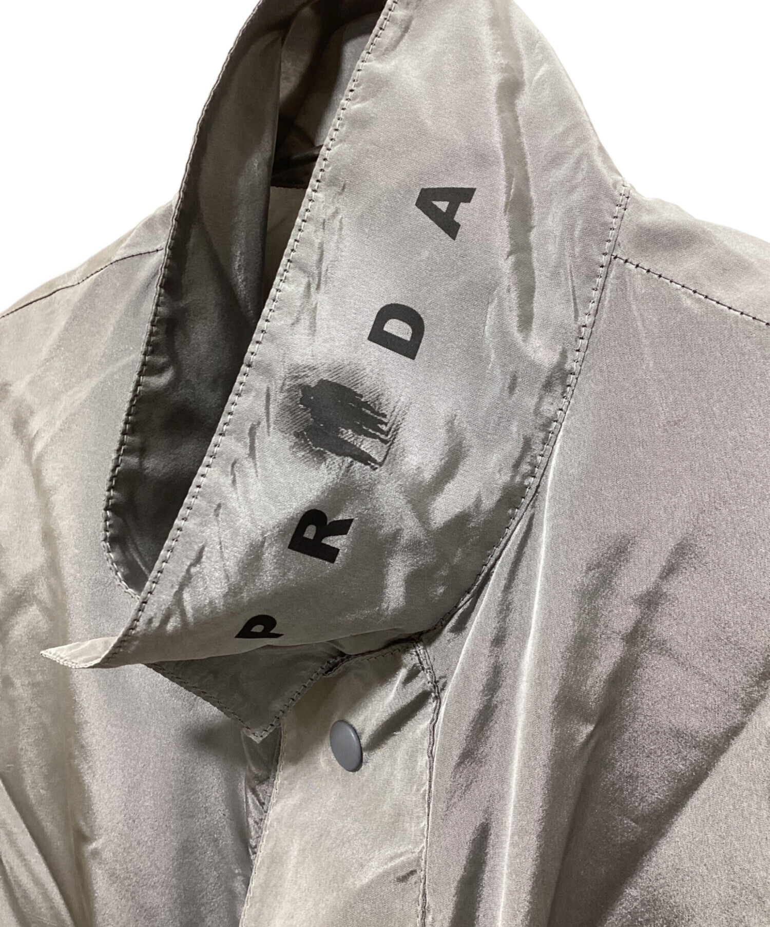 中古・古着通販】PRADA (プラダ) バックプリント シルクジャンプスーツ