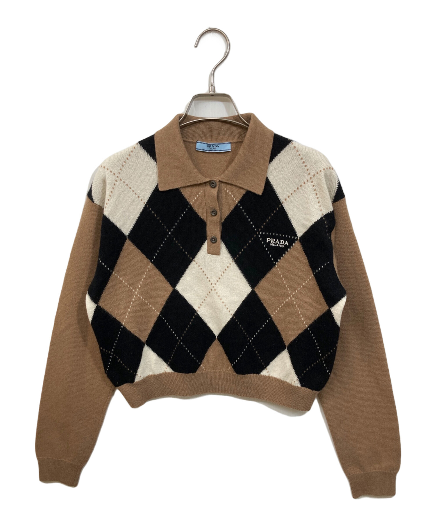 中古・古着通販】PRADA (プラダ) カシミヤ ロゴ アーガイル 長袖