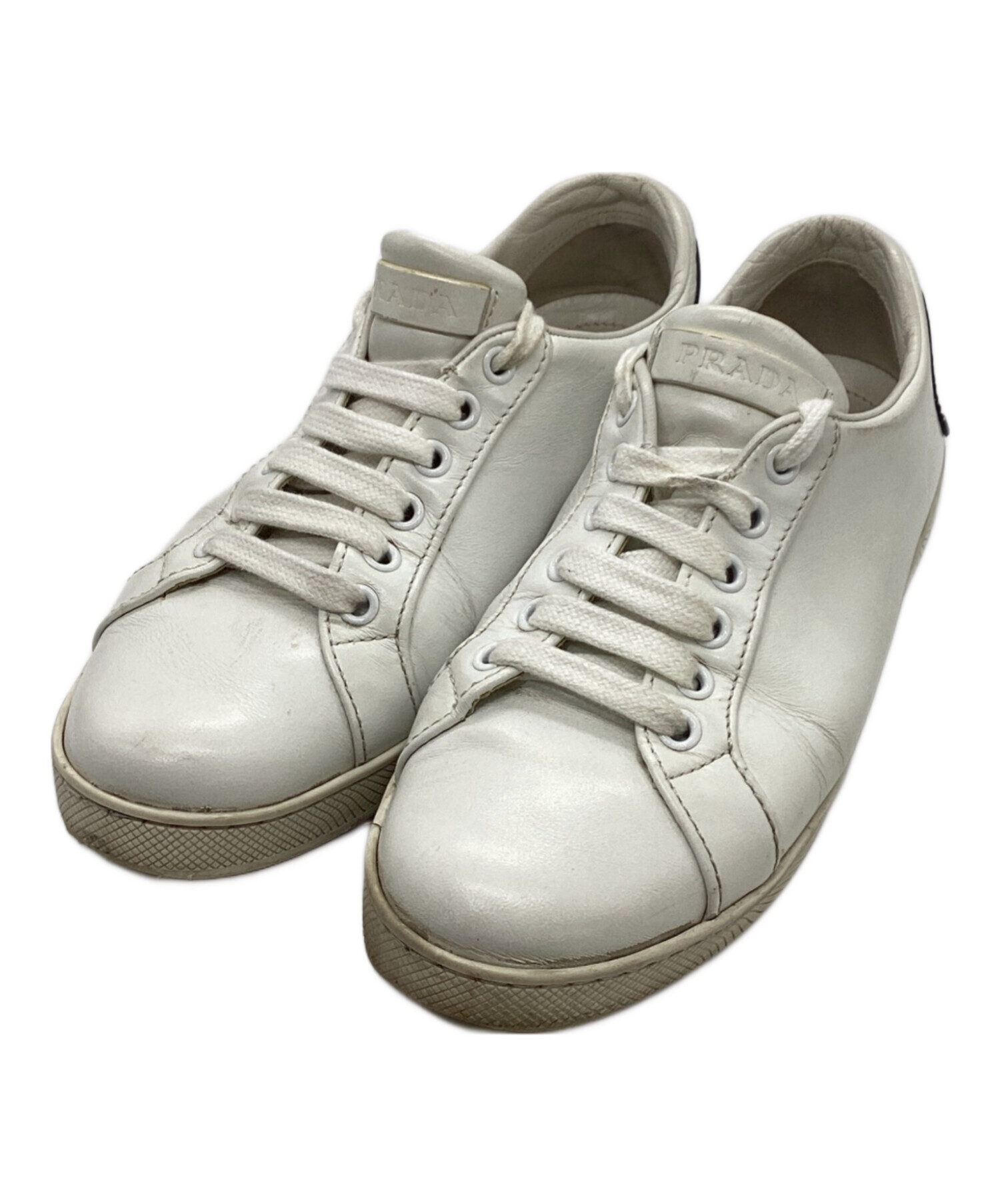 中古・古着通販】PRADA (プラダ) スニーカー ホワイト サイズ: SIZE 36 