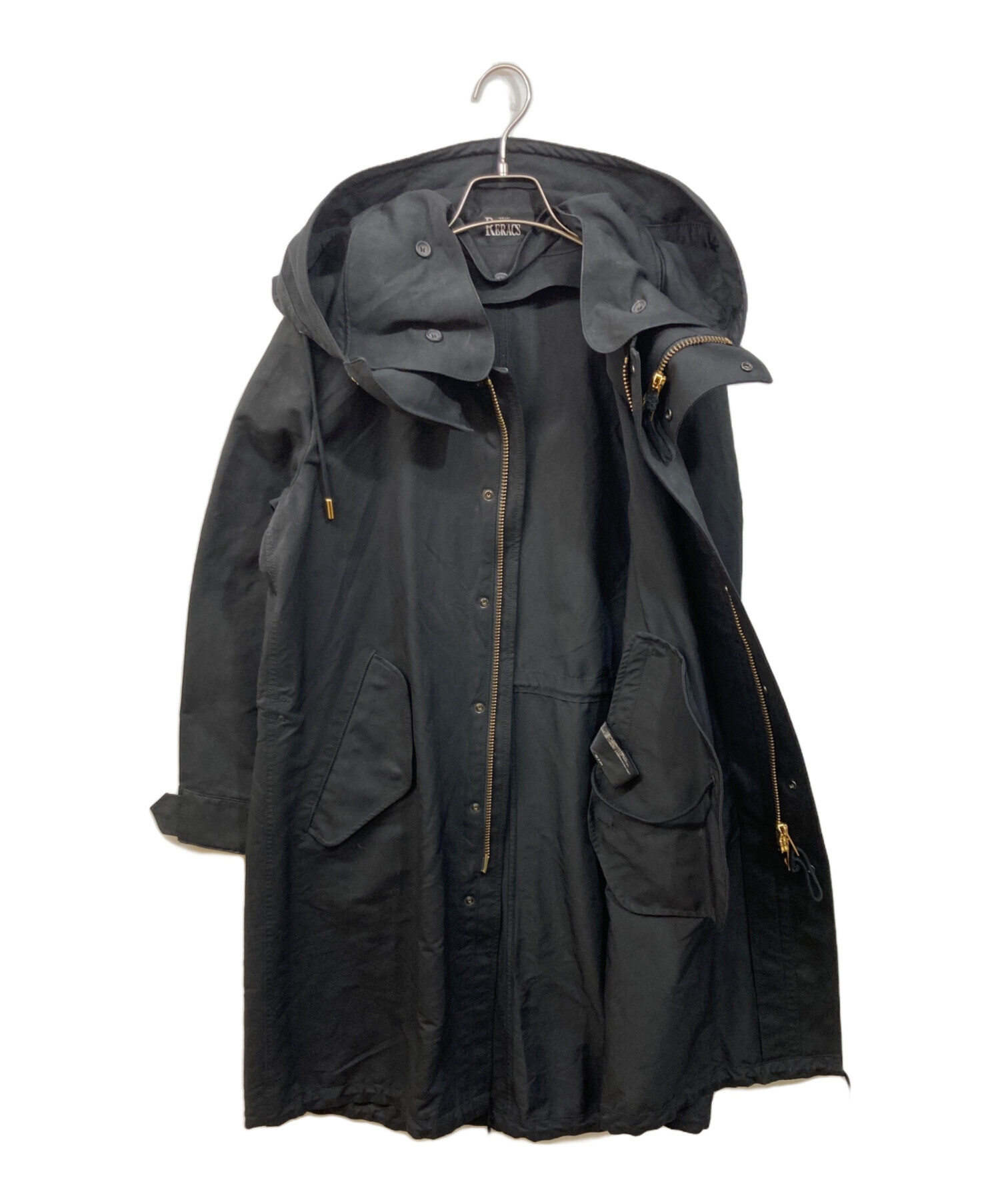 中古・古着通販】THE RERACS (ザ リラクス) モッズコート ブラック