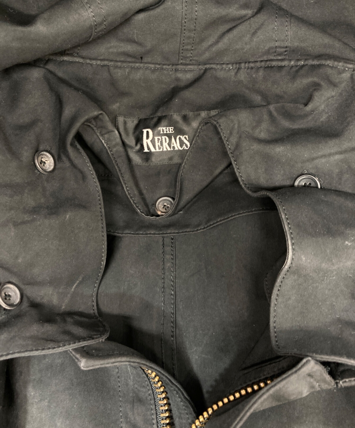 中古・古着通販】THE RERACS (ザ リラクス) モッズコート ブラック