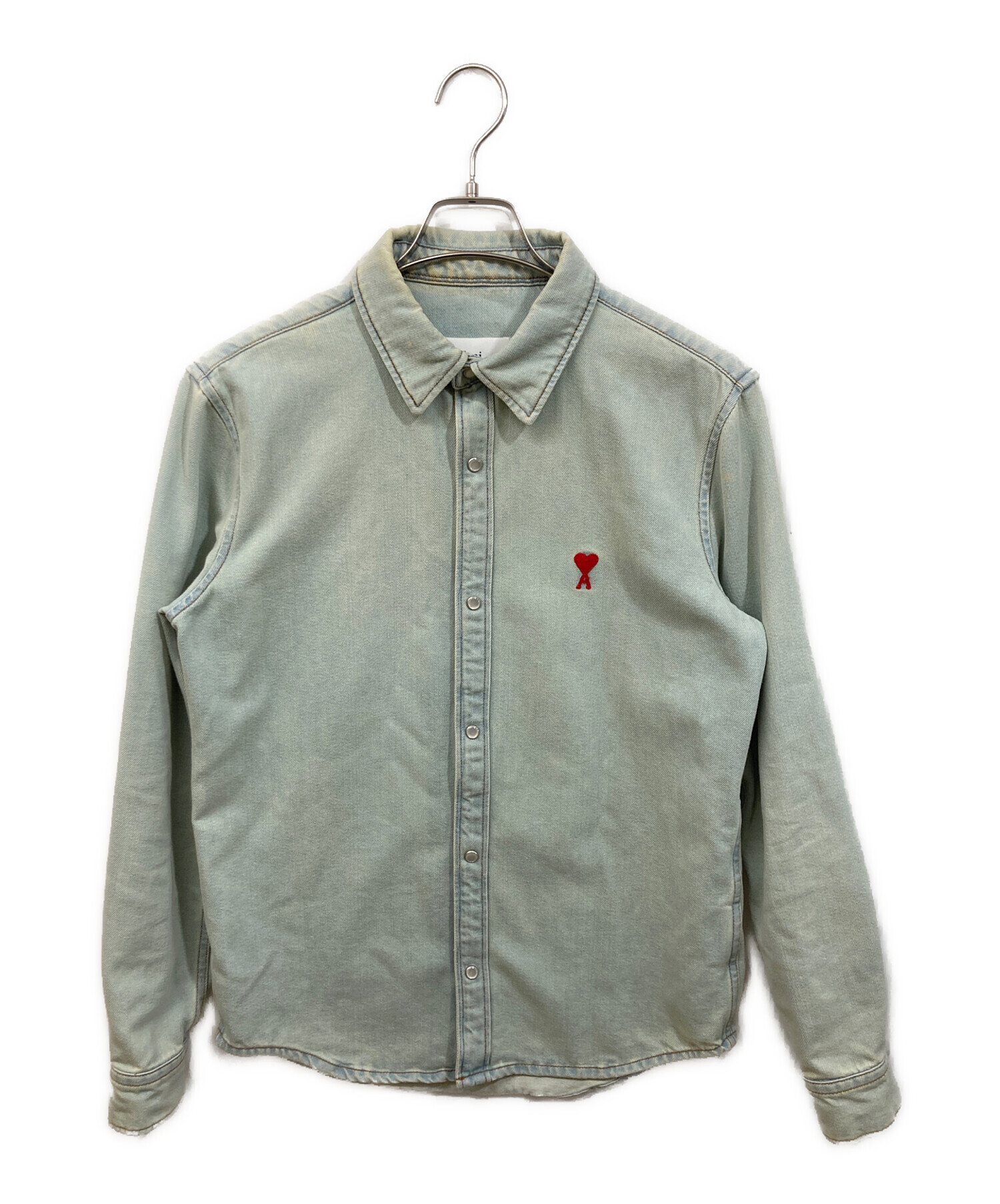 中古・古着通販】AMI PARIS (アミ パリス) デニムシャツ ブルー サイズ