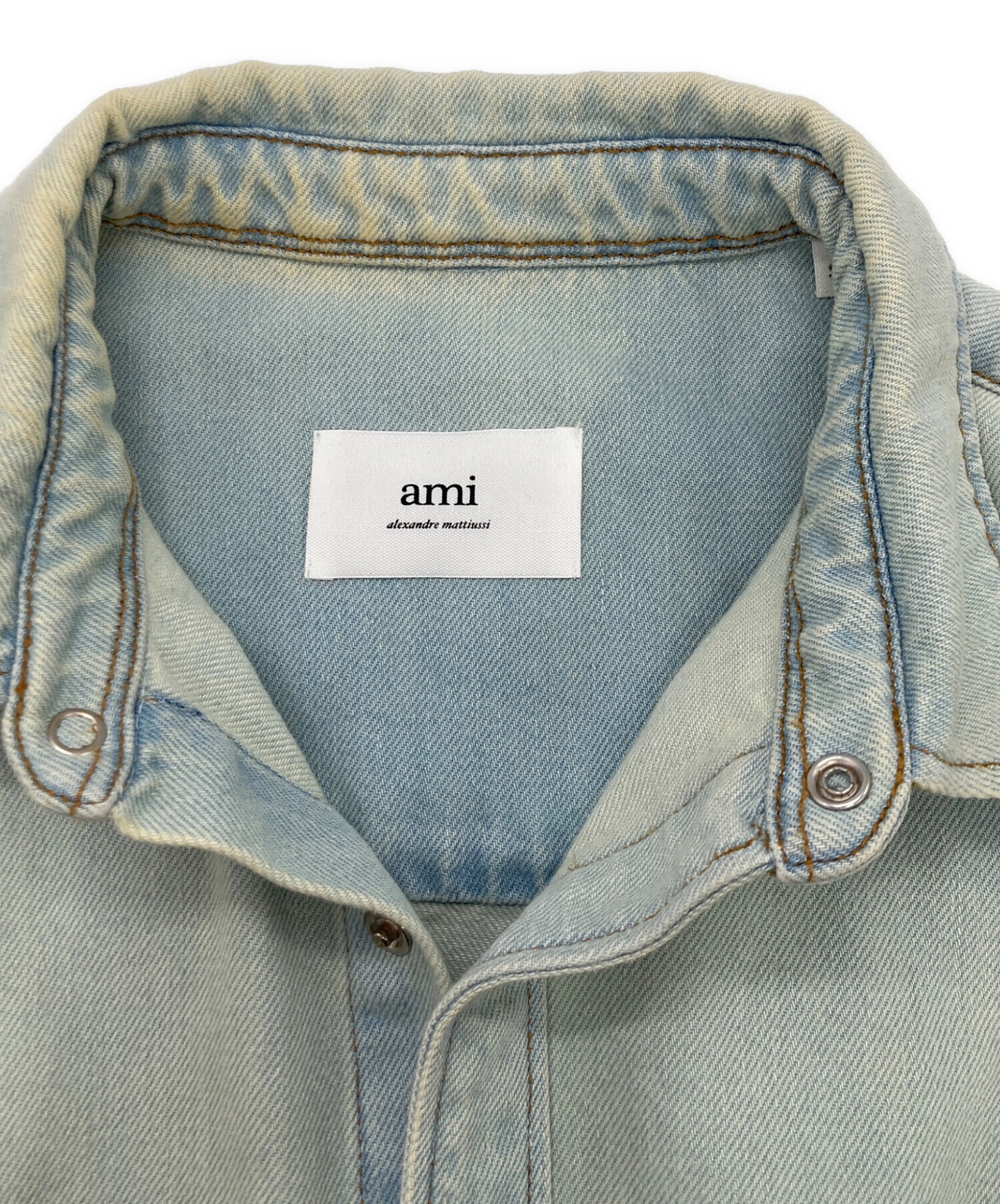 中古・古着通販】AMI PARIS (アミ パリス) デニムシャツ ブルー サイズ