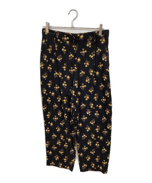 PRADA プラダ 花柄カジュアルパンツ44 大きいサイズ 中古・古着通販】PRADA (プラダ) 花柄イージーパンツ ブラック サイズ