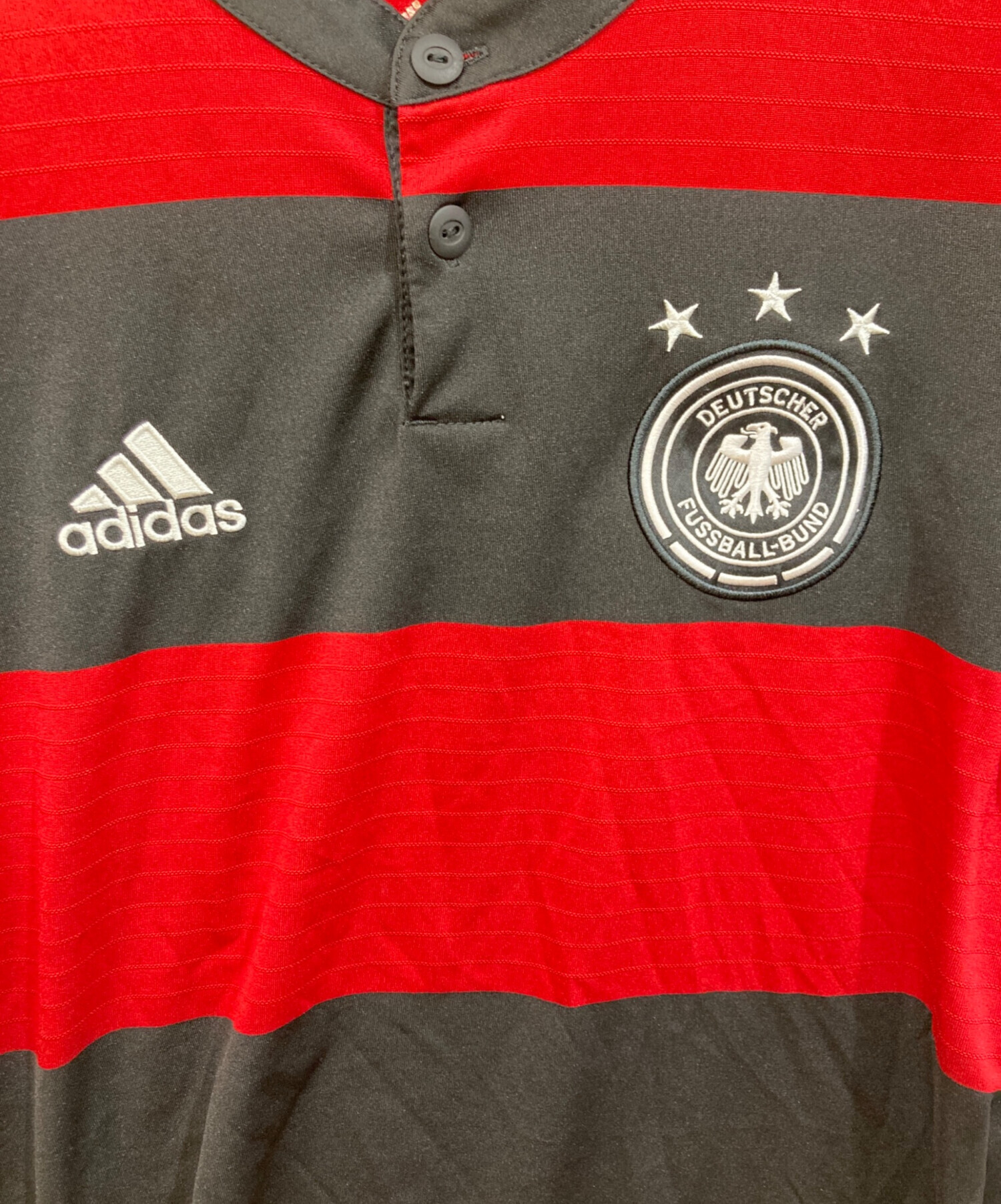 中古・古着通販】adidas (アディダス) ゲームシャツ レッド サイズ