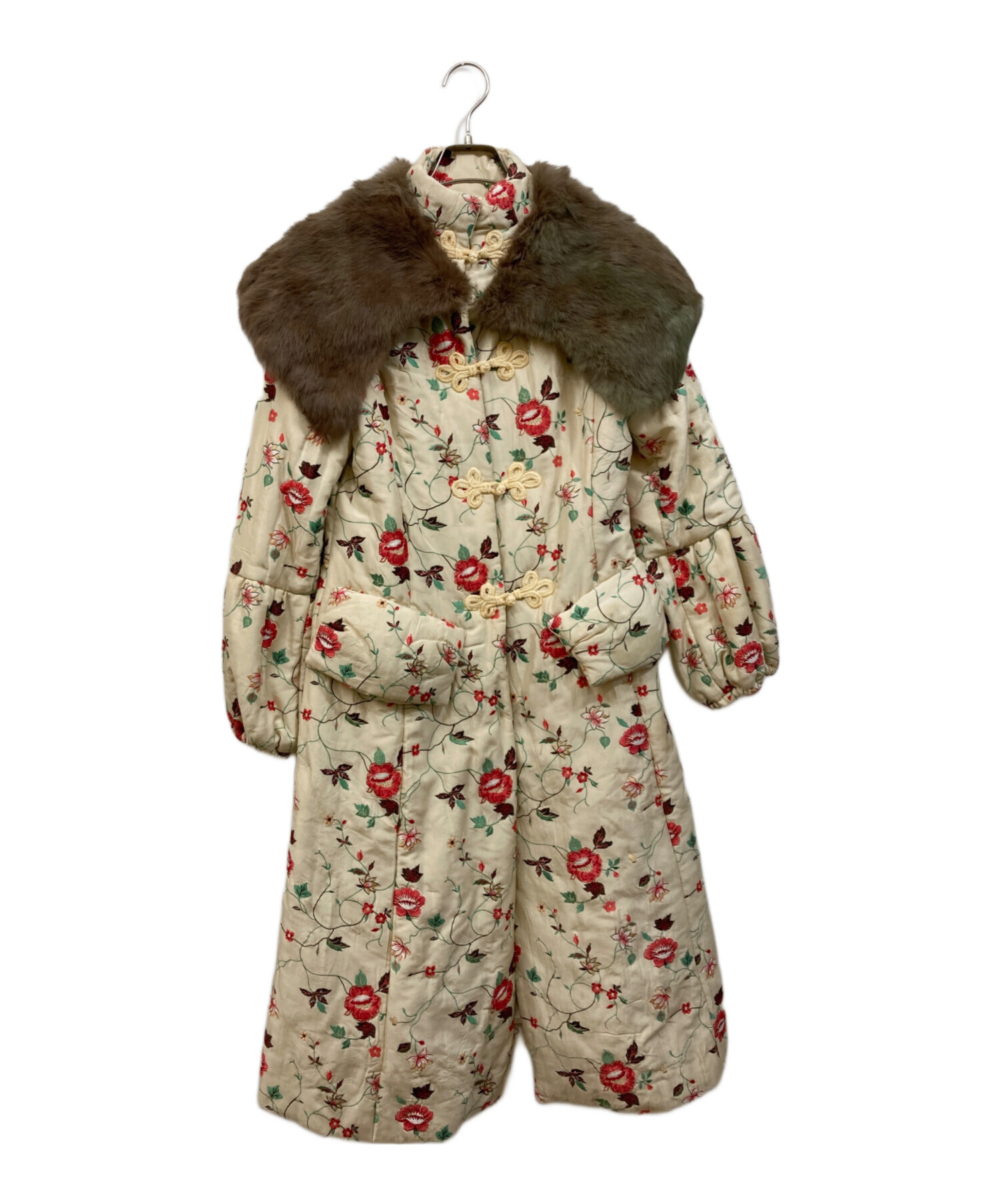 中古・古着通販】NOKO OHNO (ノコ オーノ) フラワー刺繍シルクコート