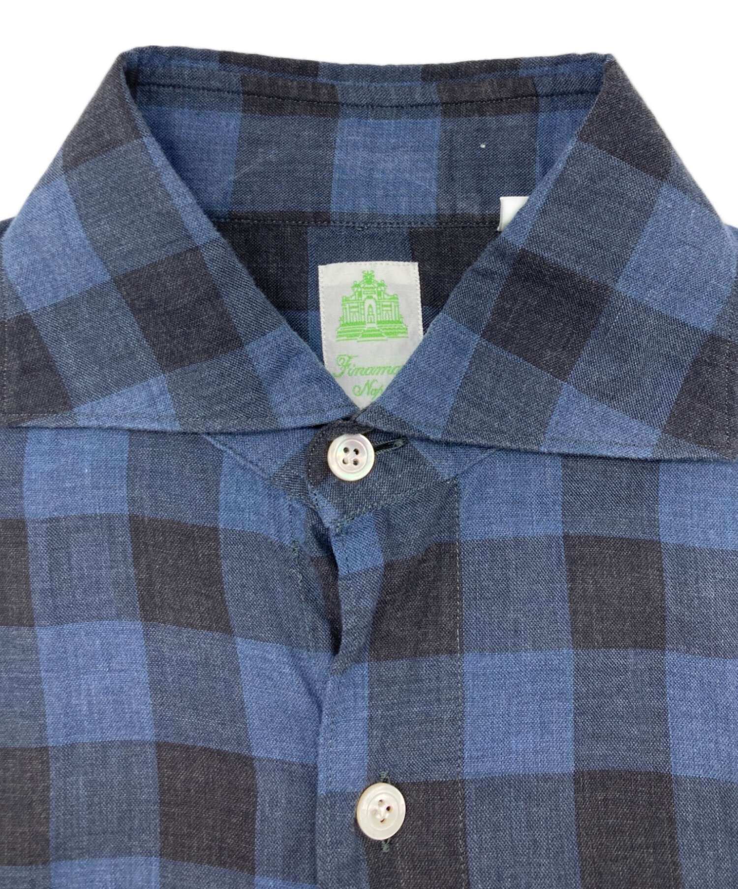 中古・古着通販】finamore (フィナモレ) コットンシャツ ネイビー